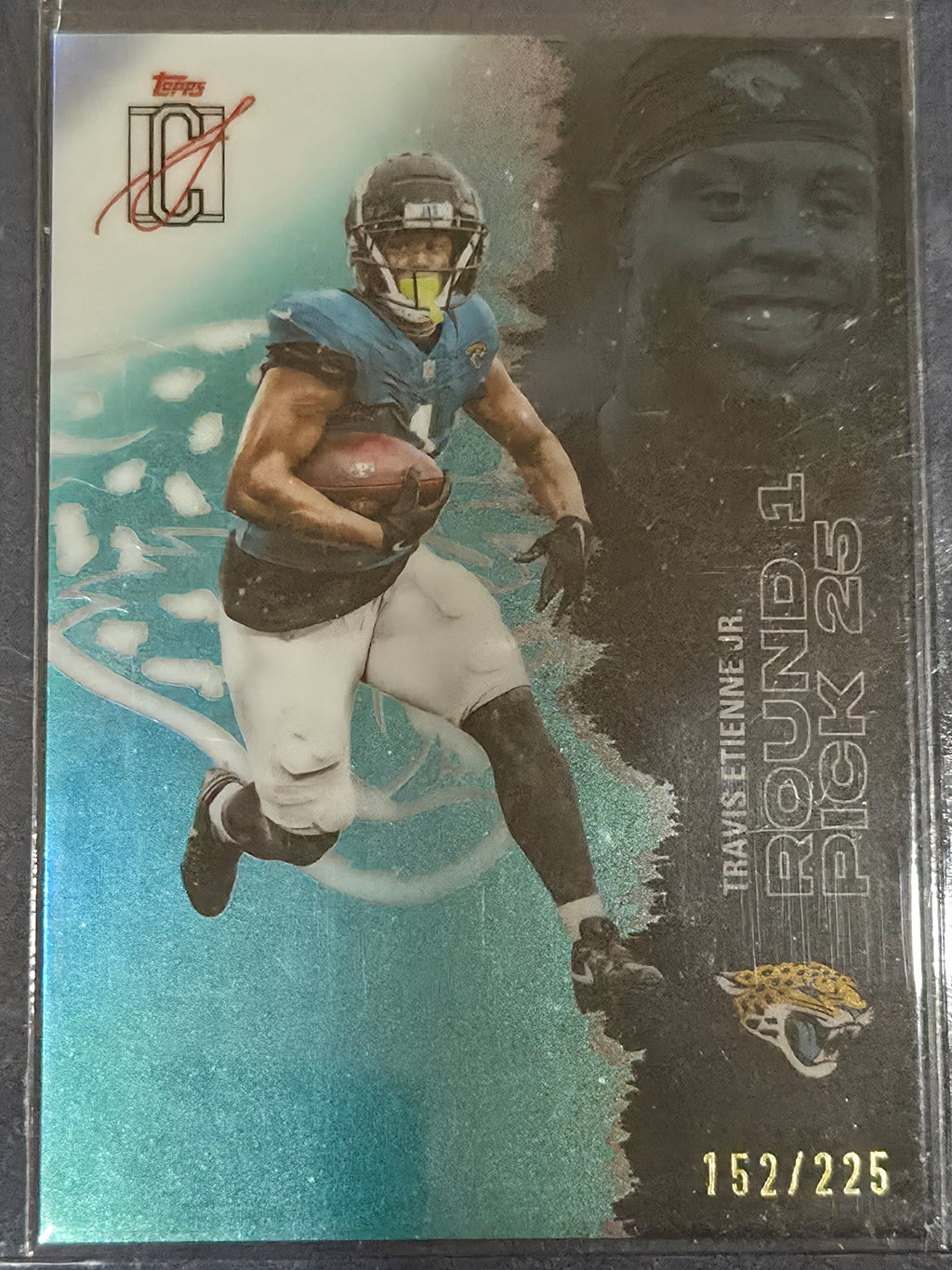 Travis Etienne #27 2025 Topps Signature Class Football Teal /225
