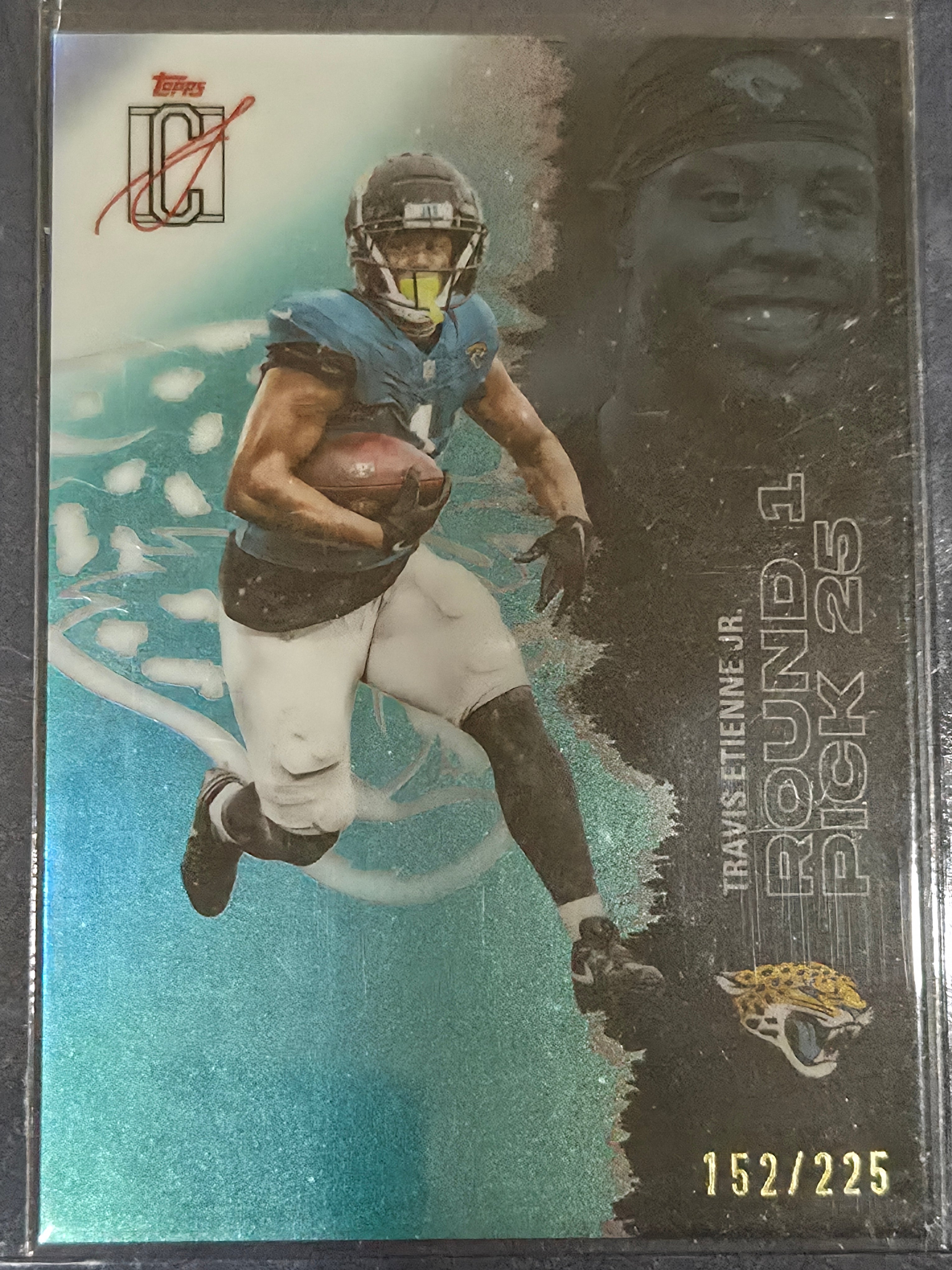 Travis Etienne #27 2025 Topps Signature Class Football Teal /225