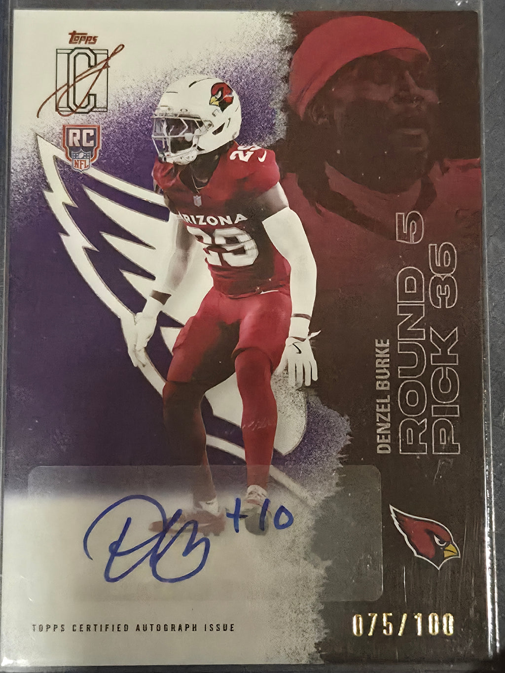 Denzel Burke 2025 Topps Signature Class Football Purple Auto RC /100