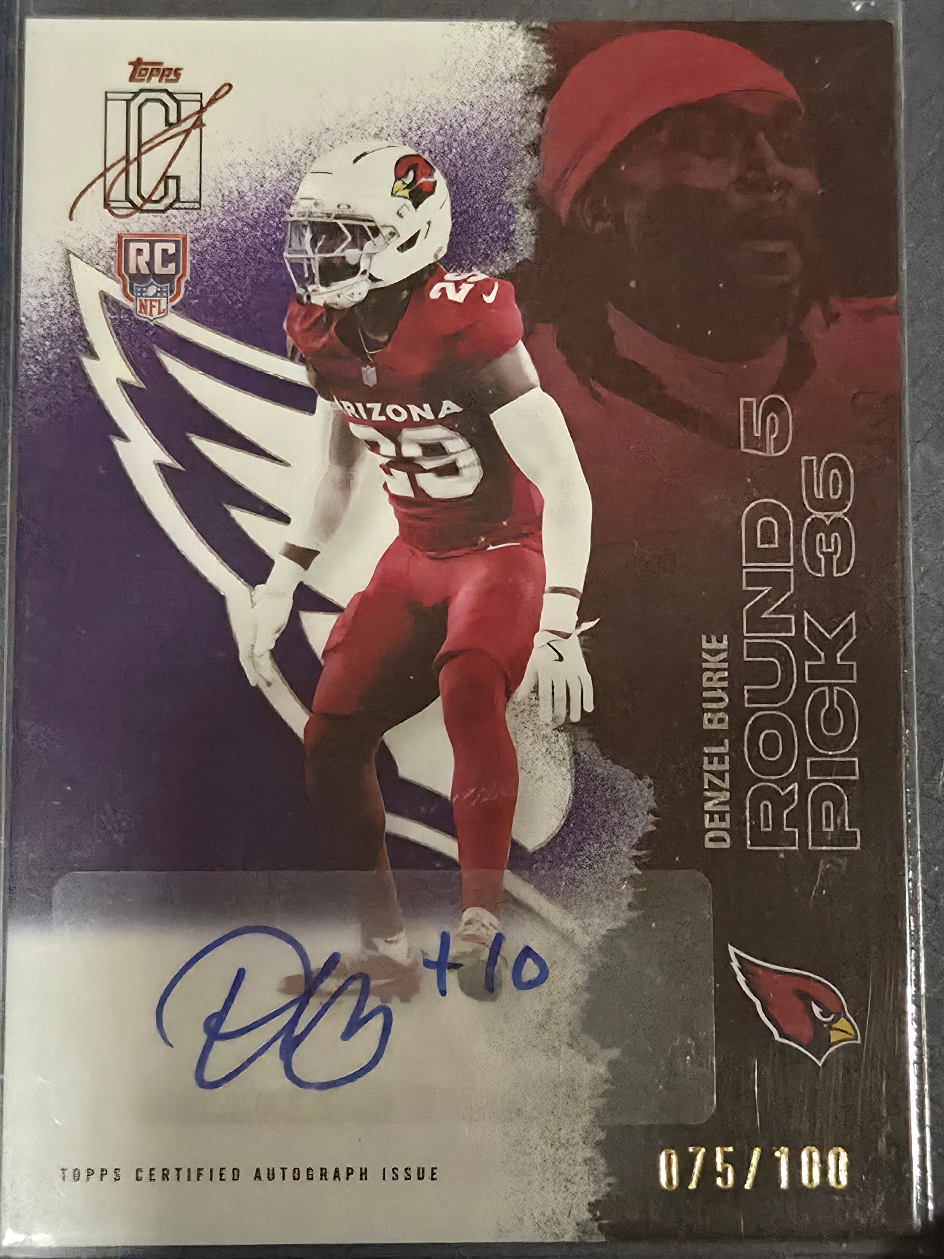 Denzel Burke 2025 Topps Signature Class Football Purple Auto RC /100