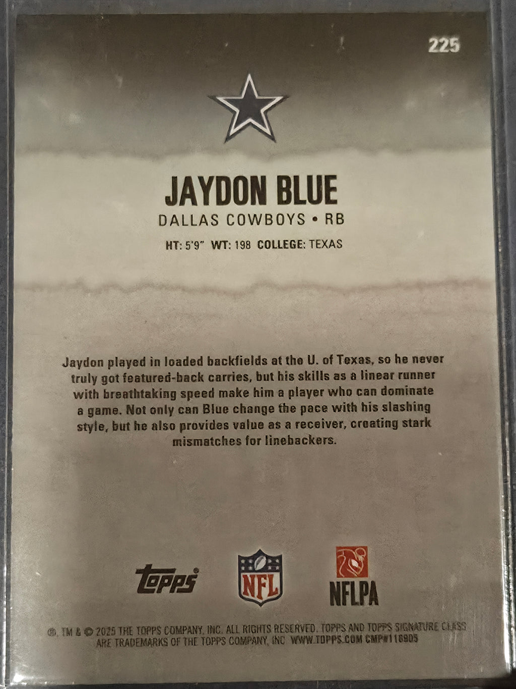 Jaydon Blue #225 2025 Topps Signature Class Football Magenta /250
