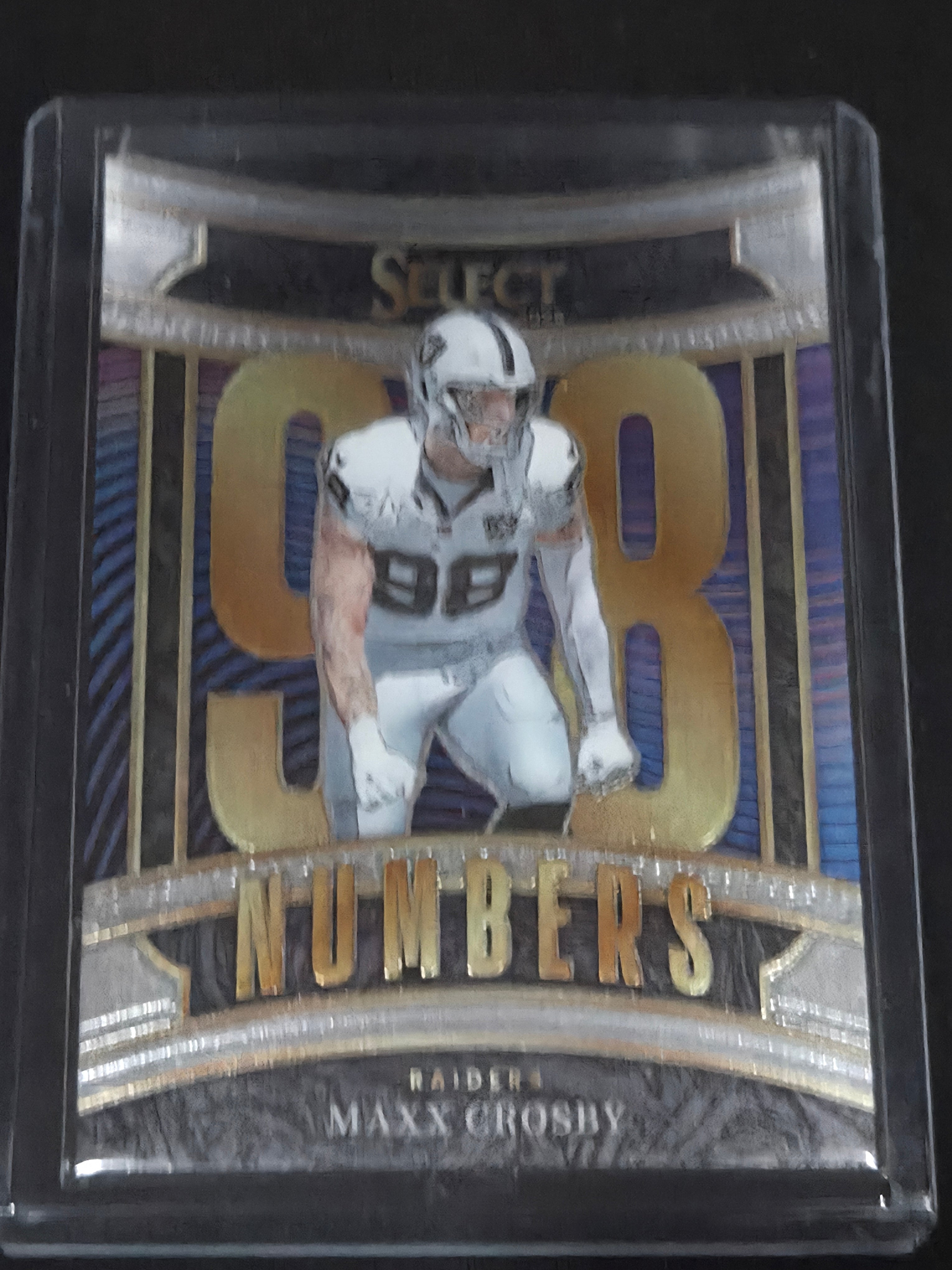 2025 Panini Select Maxx Crosby #11 Las Vegas Raiders Numbers Insert