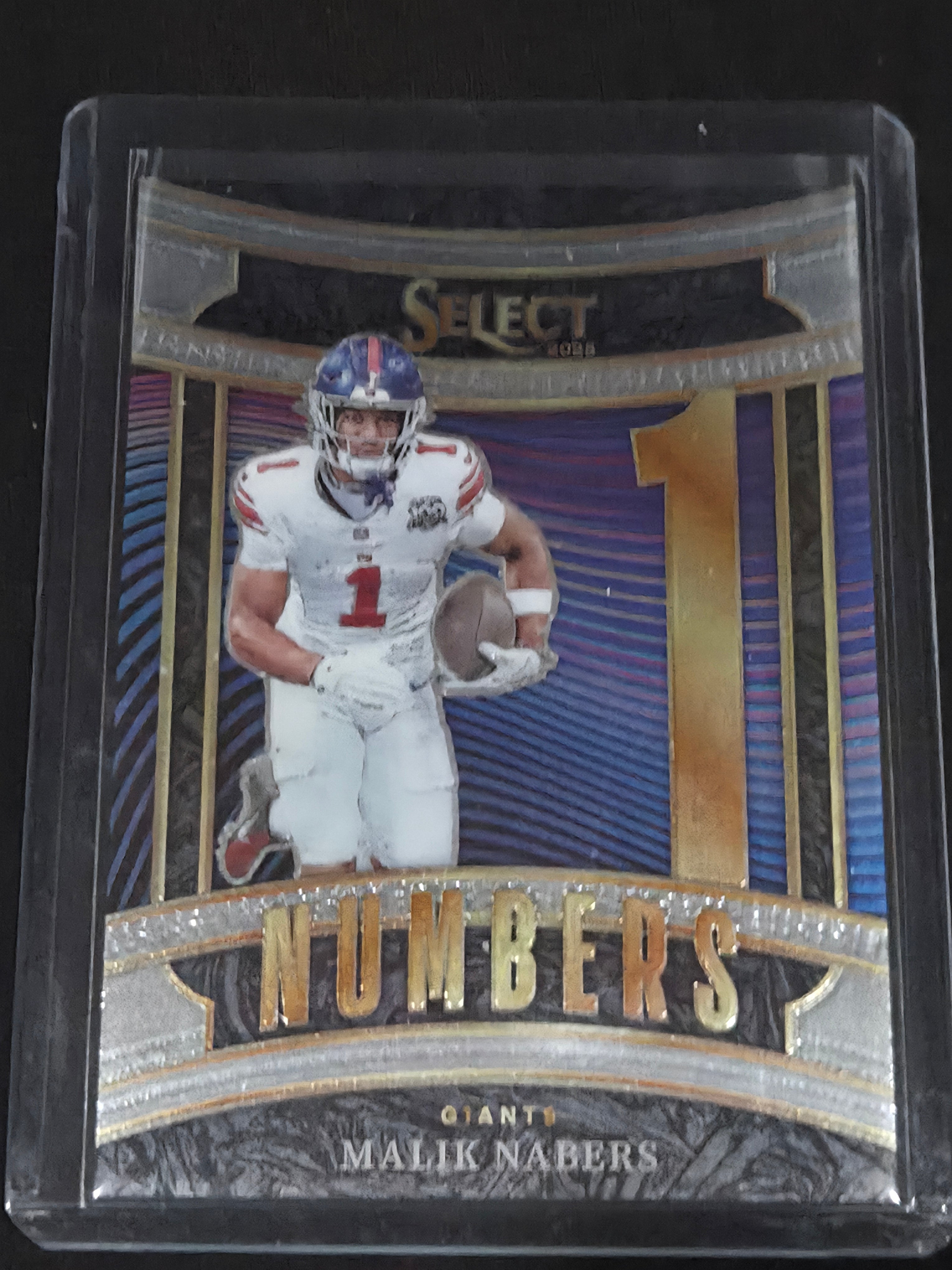 2025 Panini Select Malik Nabers #25 New York Giants Numbers Insert