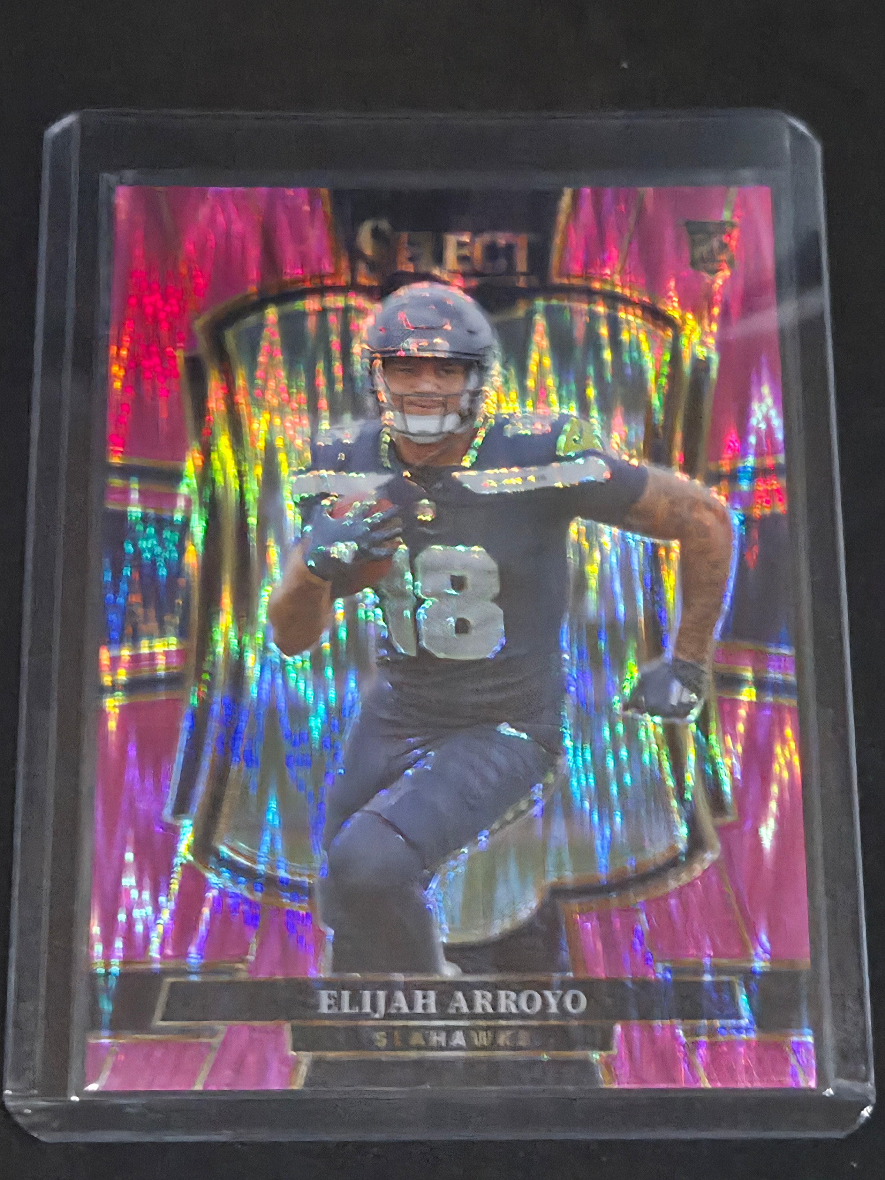 2025 Panini Select Football Pink Shock #114 Elijah Arroyo Seattle Seahawks
