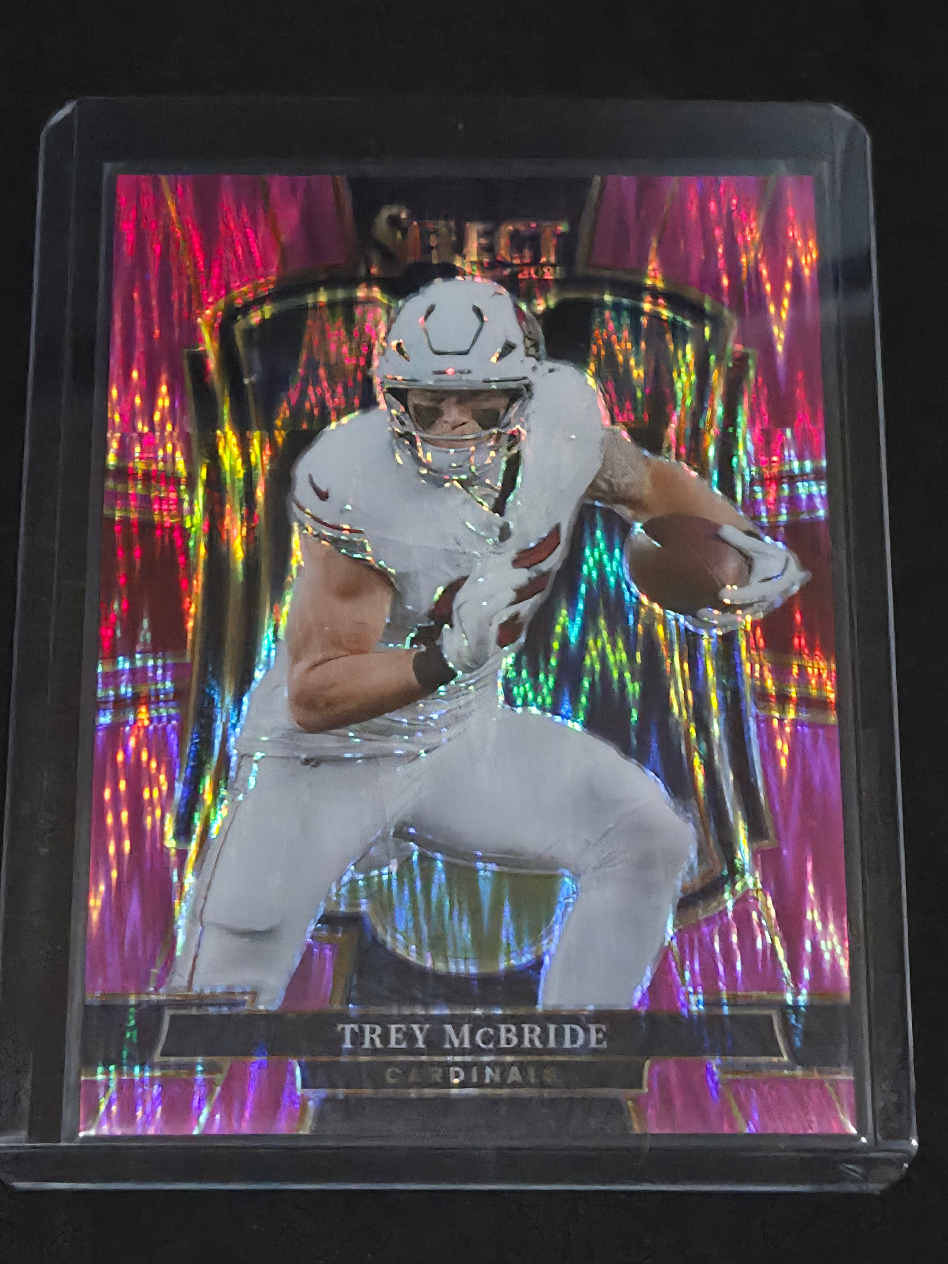 2025 Panini Select Football Pink Shock #124 Trey McBride Arizona Cardinals