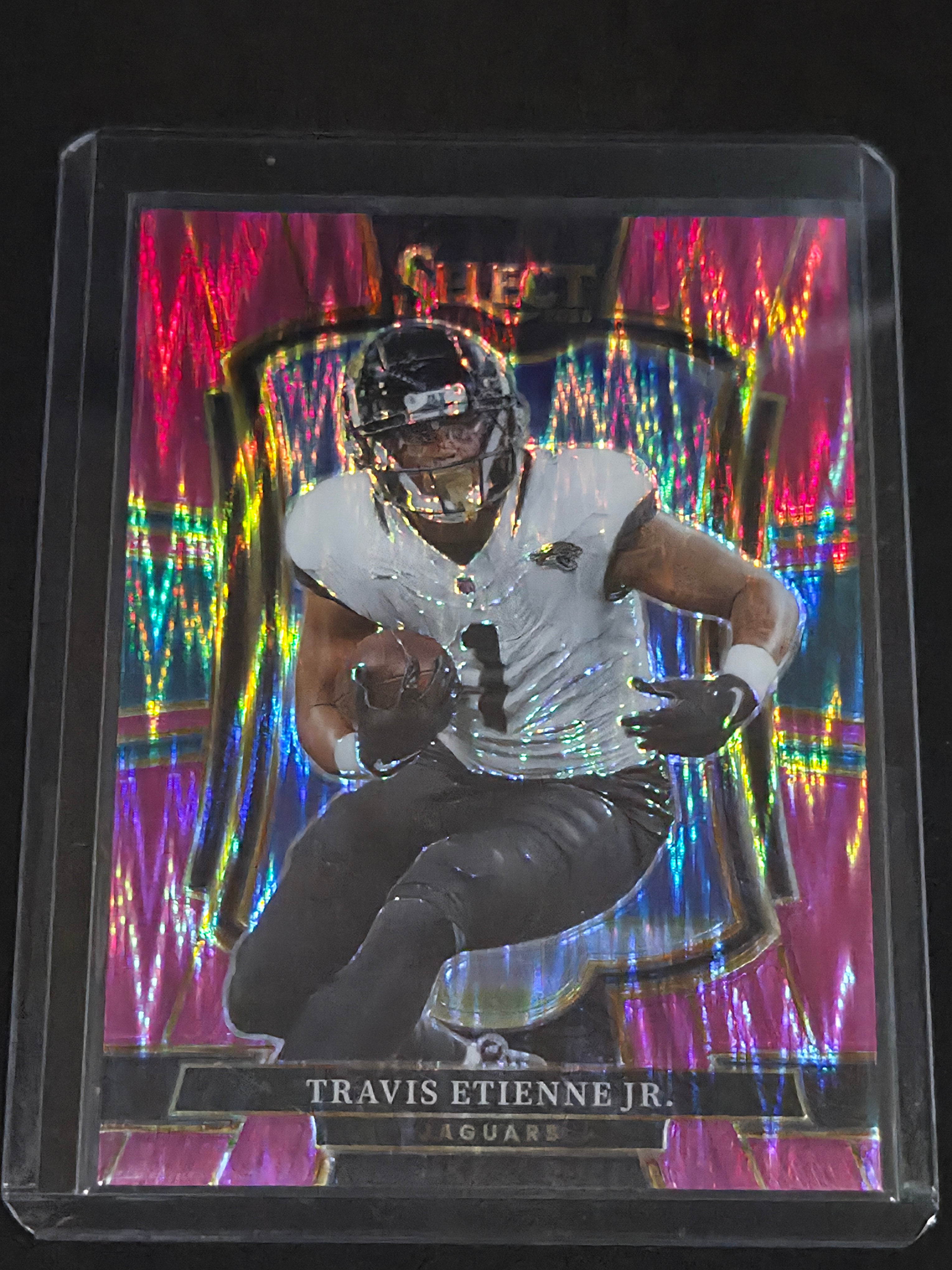 2025 Panini Select Football Pink Shock #130 Travis Etienne Jr. Jacksonville Jaguars