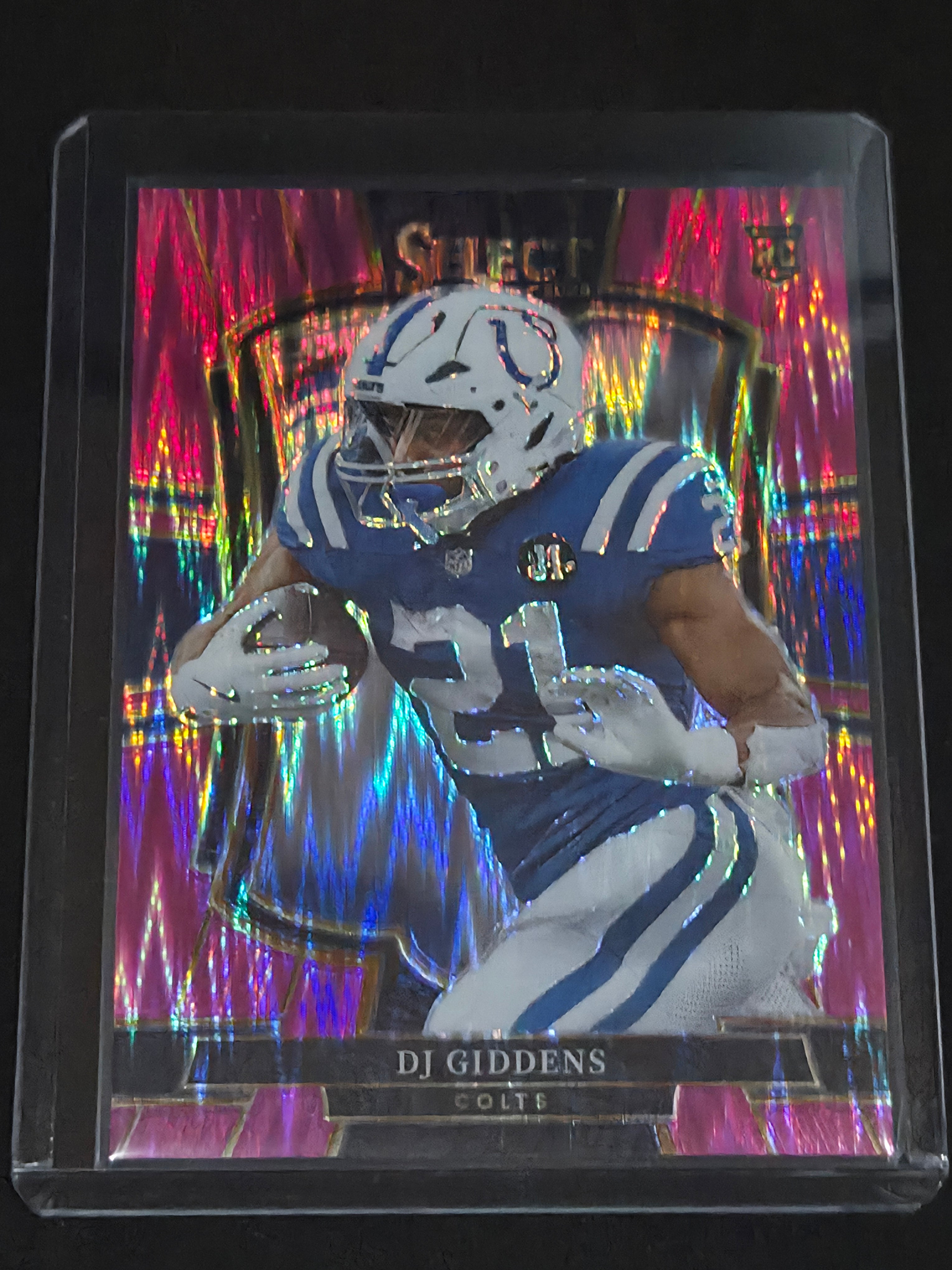 2025 Panini Select Football Pink Shock #131 DJ Giddens Indianapolis Colts
