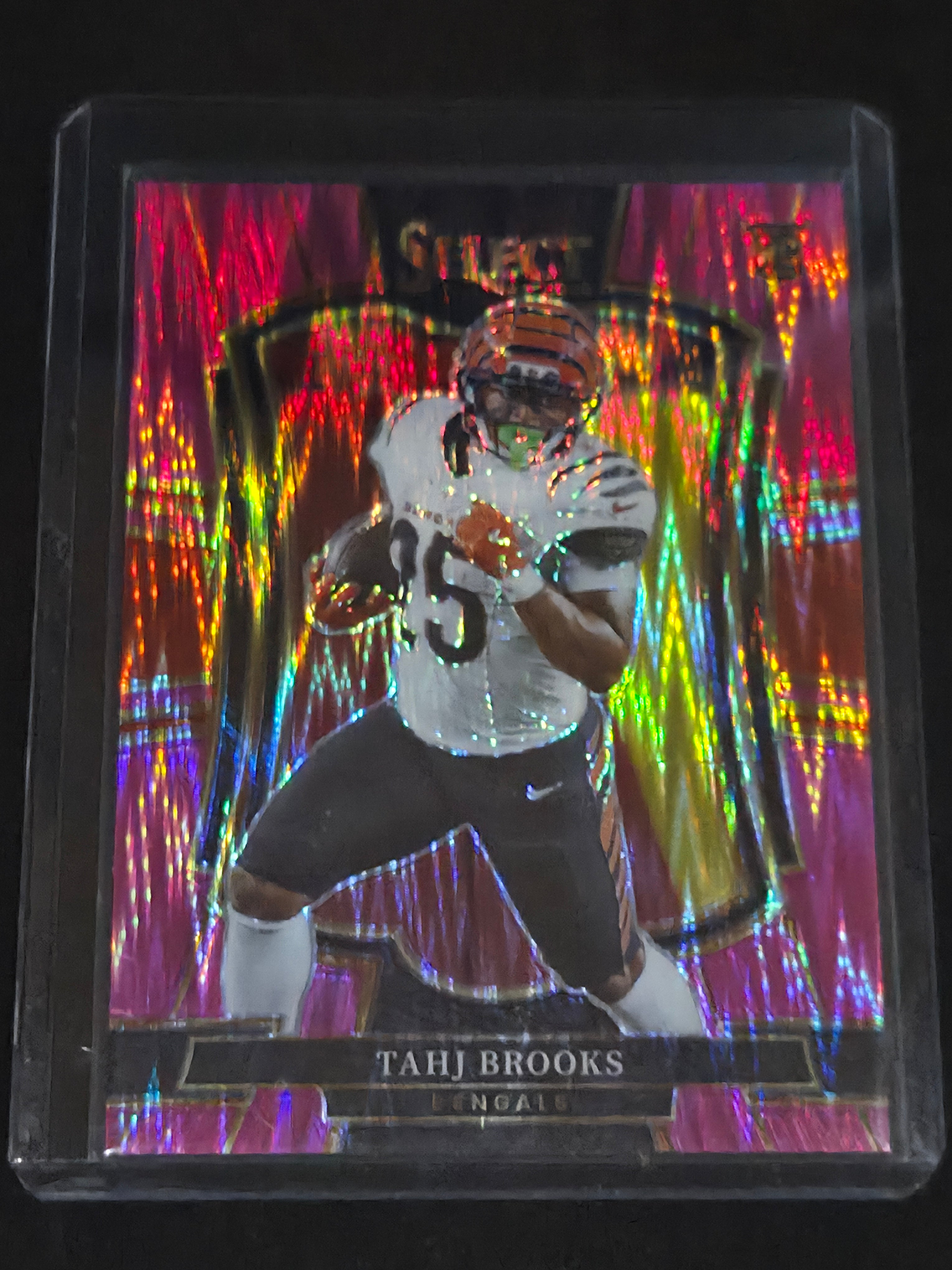 2025 Panini Select Football Pink Shock #158 Tahj Brooks Cincinnati Bengals