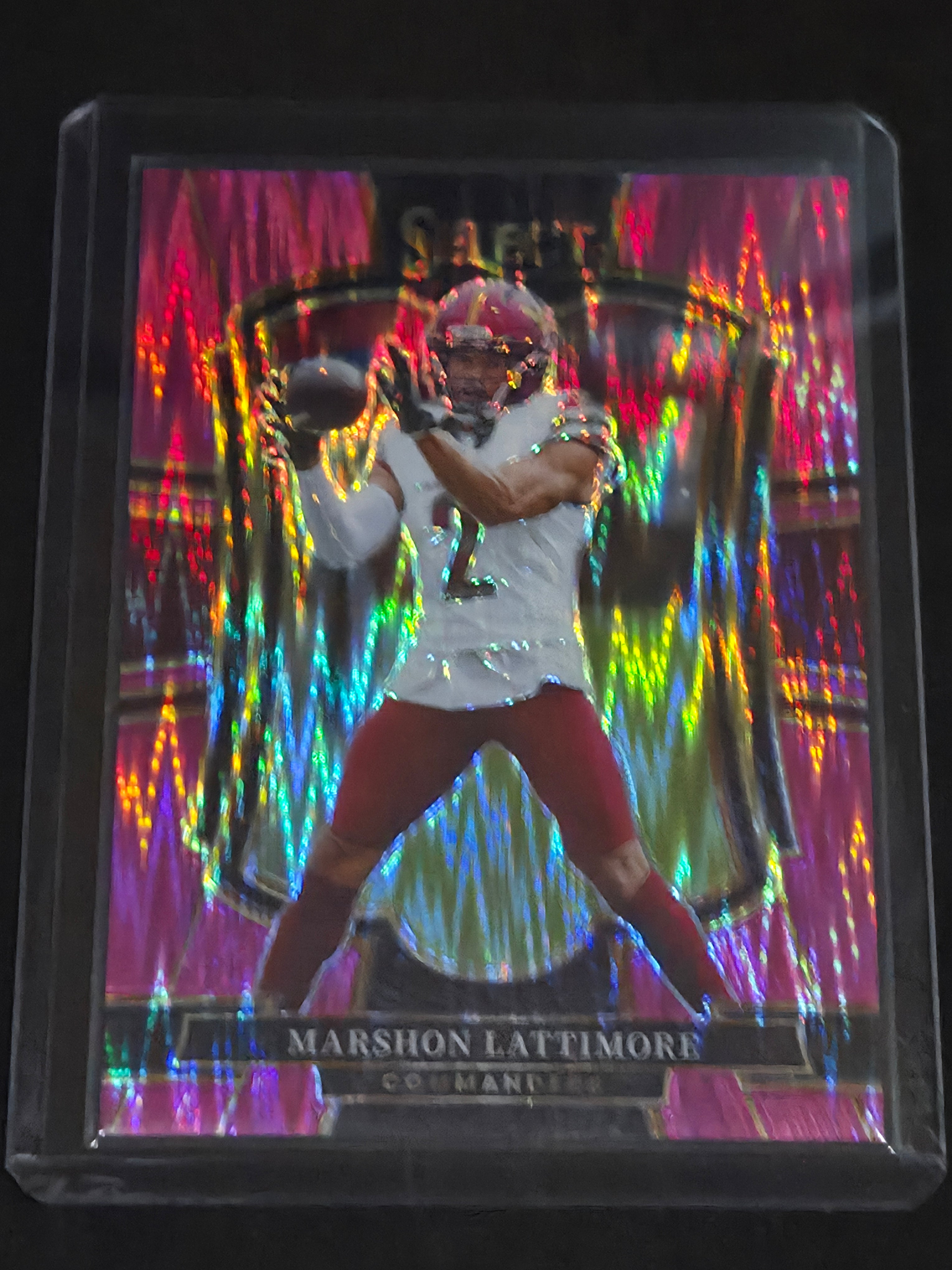 2025 Panini Select Football Pink Shock #189 Marshon Lattimore Washington Commanders