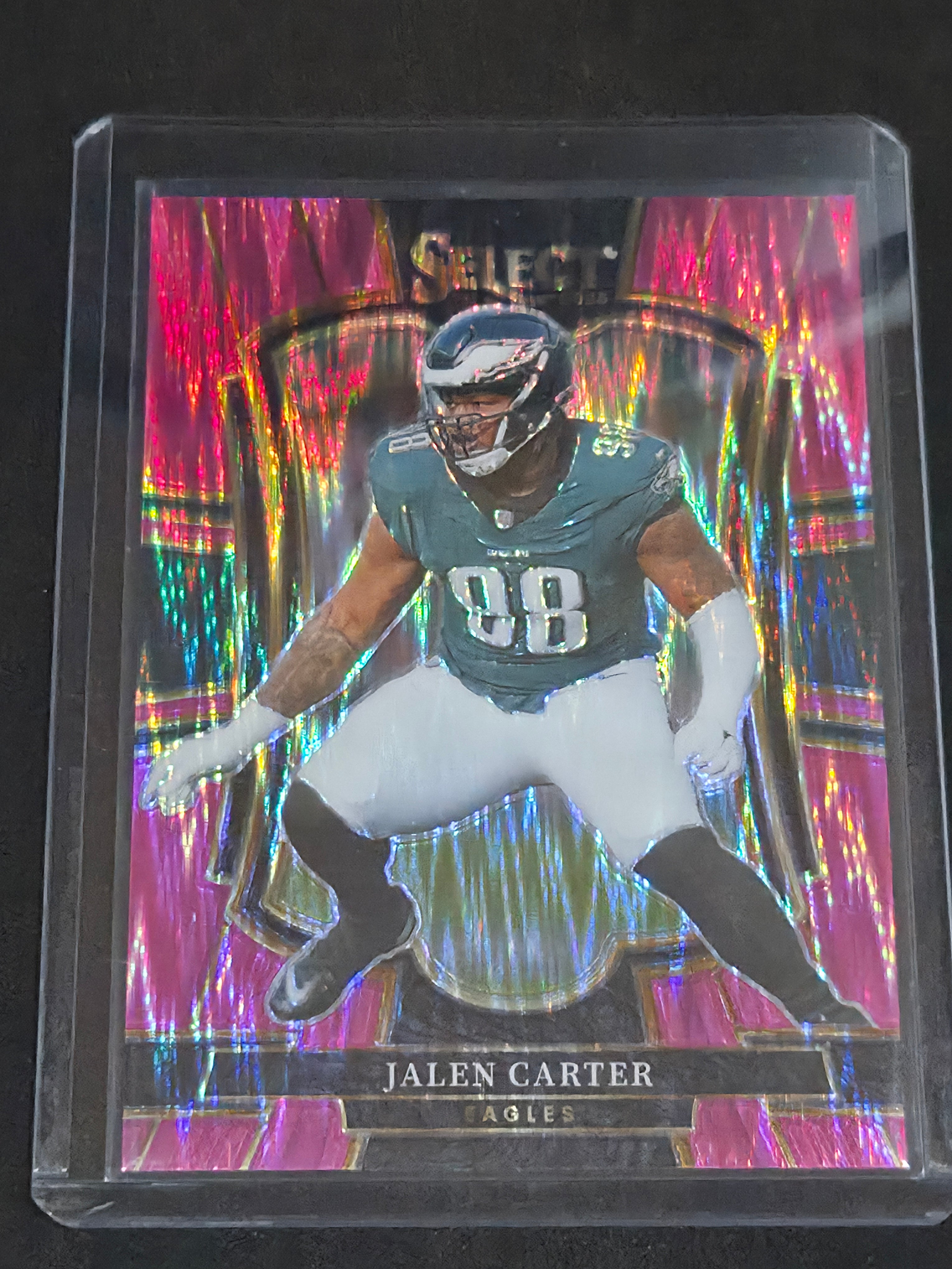 2025 Panini Select Football Pink Shock #191 Jalen Carter Philadelphia Eagles