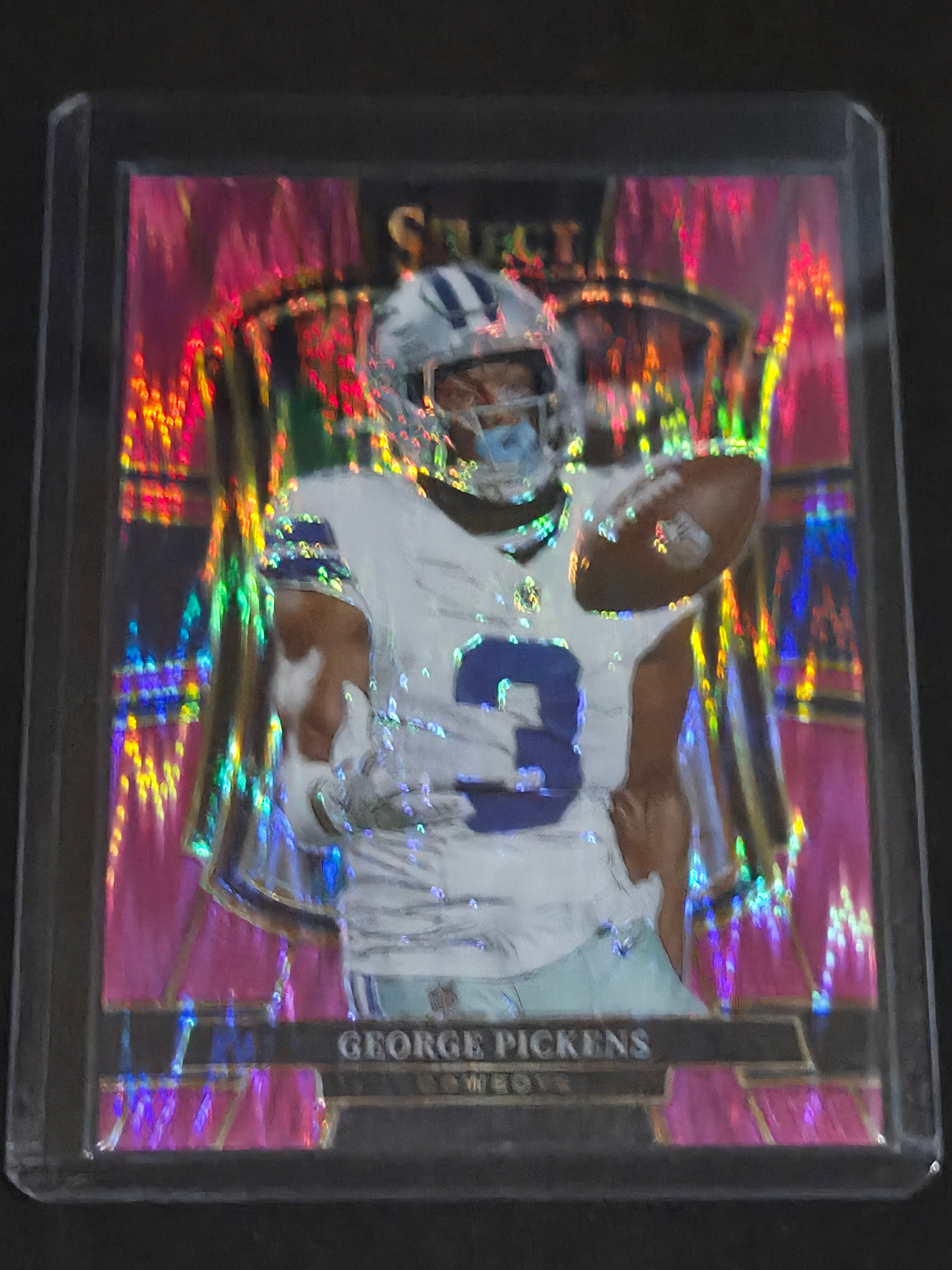 2025 Panini Select Football Pink Shock #197 George Pickens Dallas Cowboys