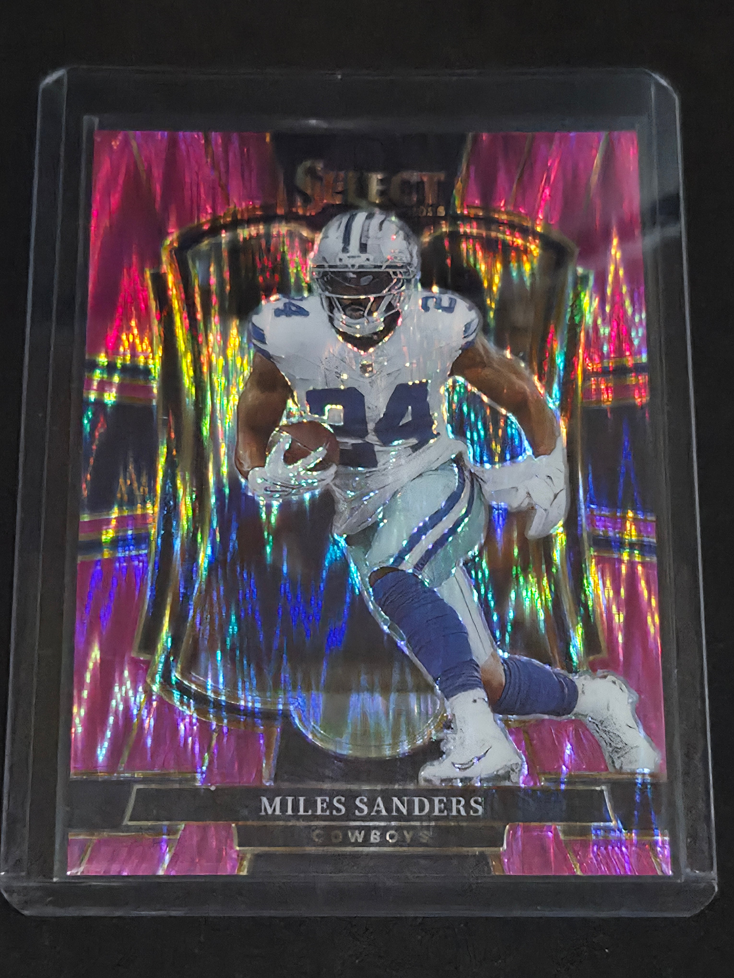 2025 Panini Select Football Pink Shock #198 Miles Sanders Dallas Cowboys
