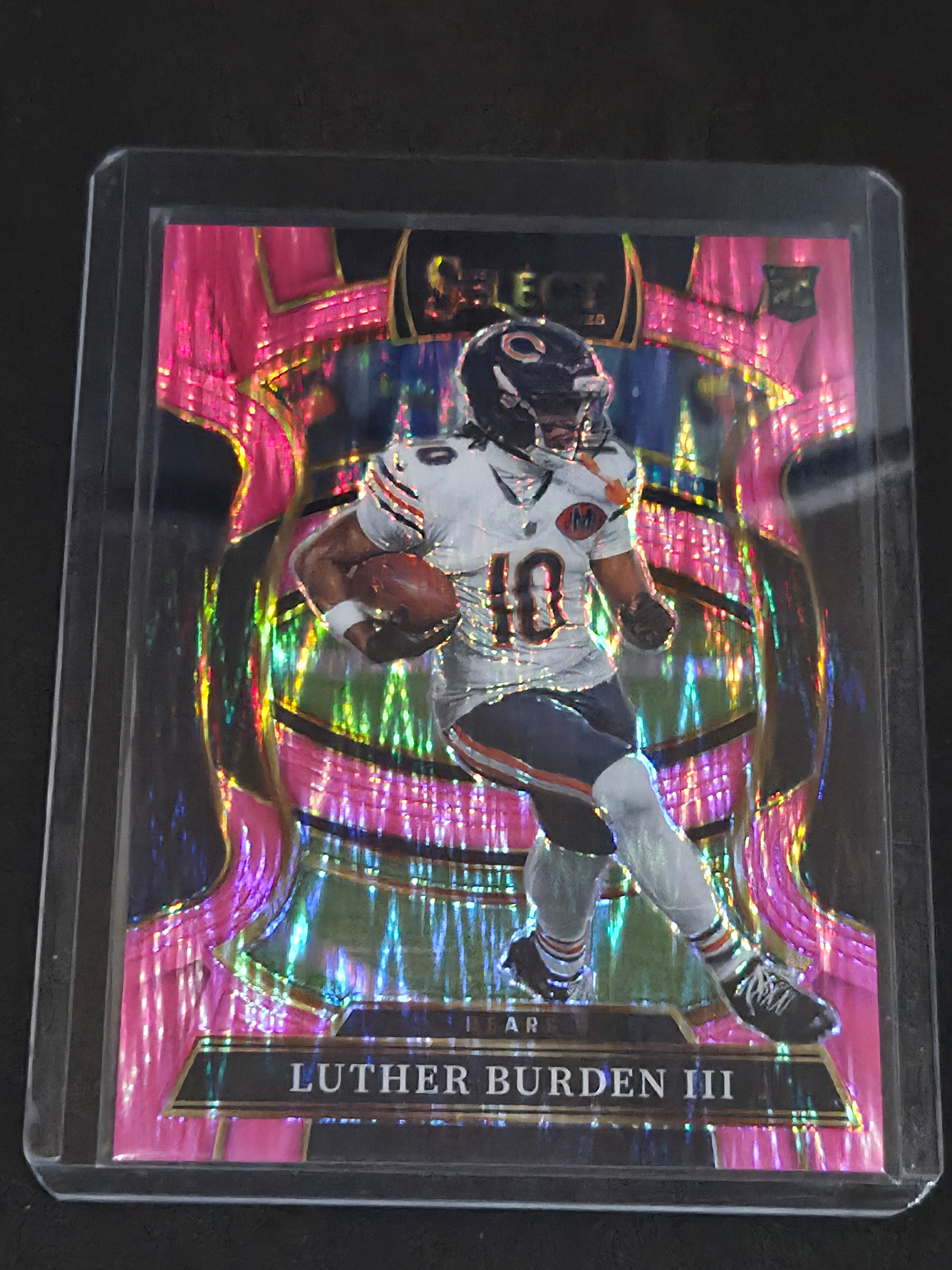 2025 Panini Select Football Pink Shock #72 Luther Burden III Chicago Bears
