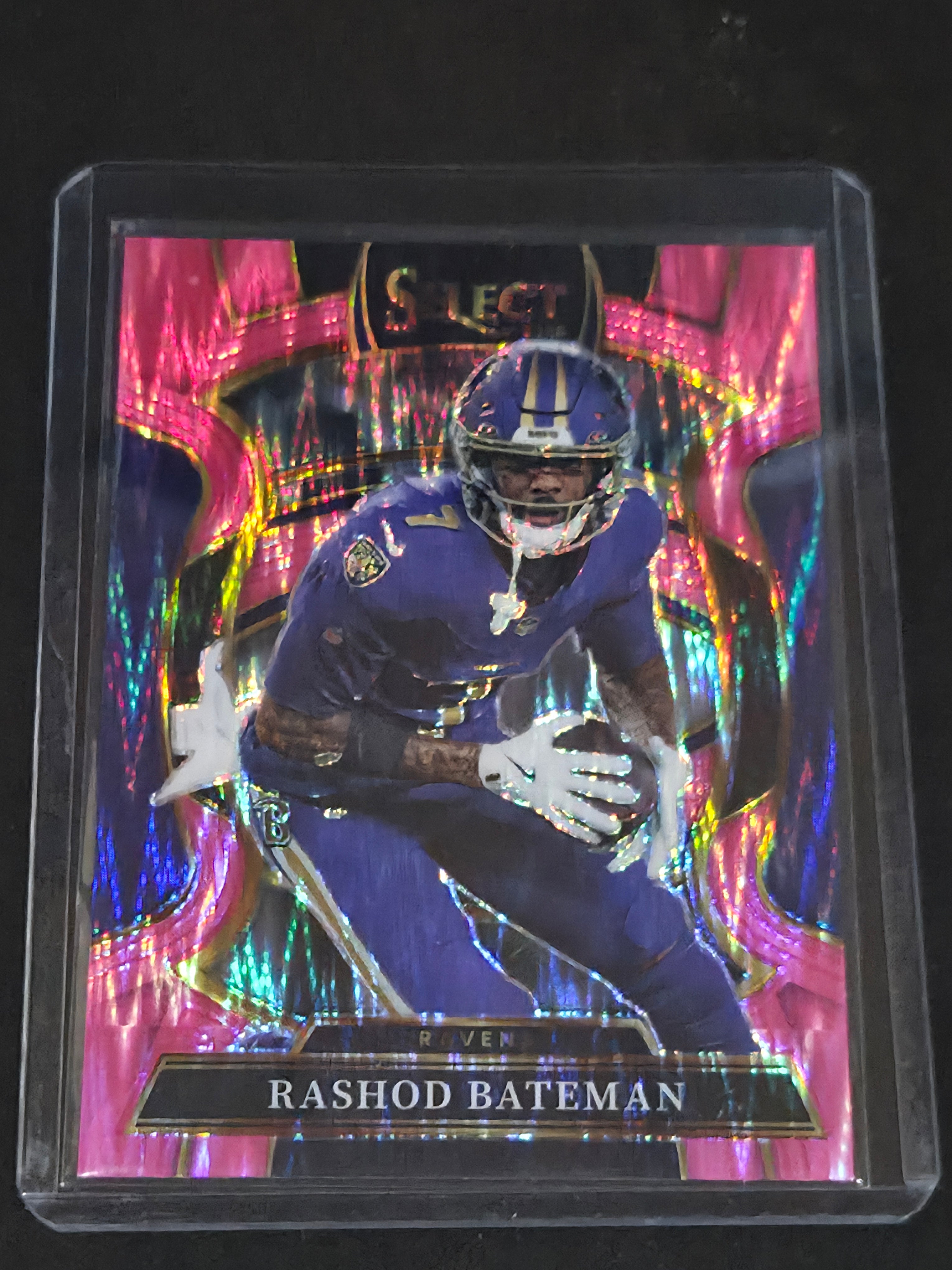 2025 Panini Select Football Pink Shock #62 Rashod Bateman Baltimore Ravens