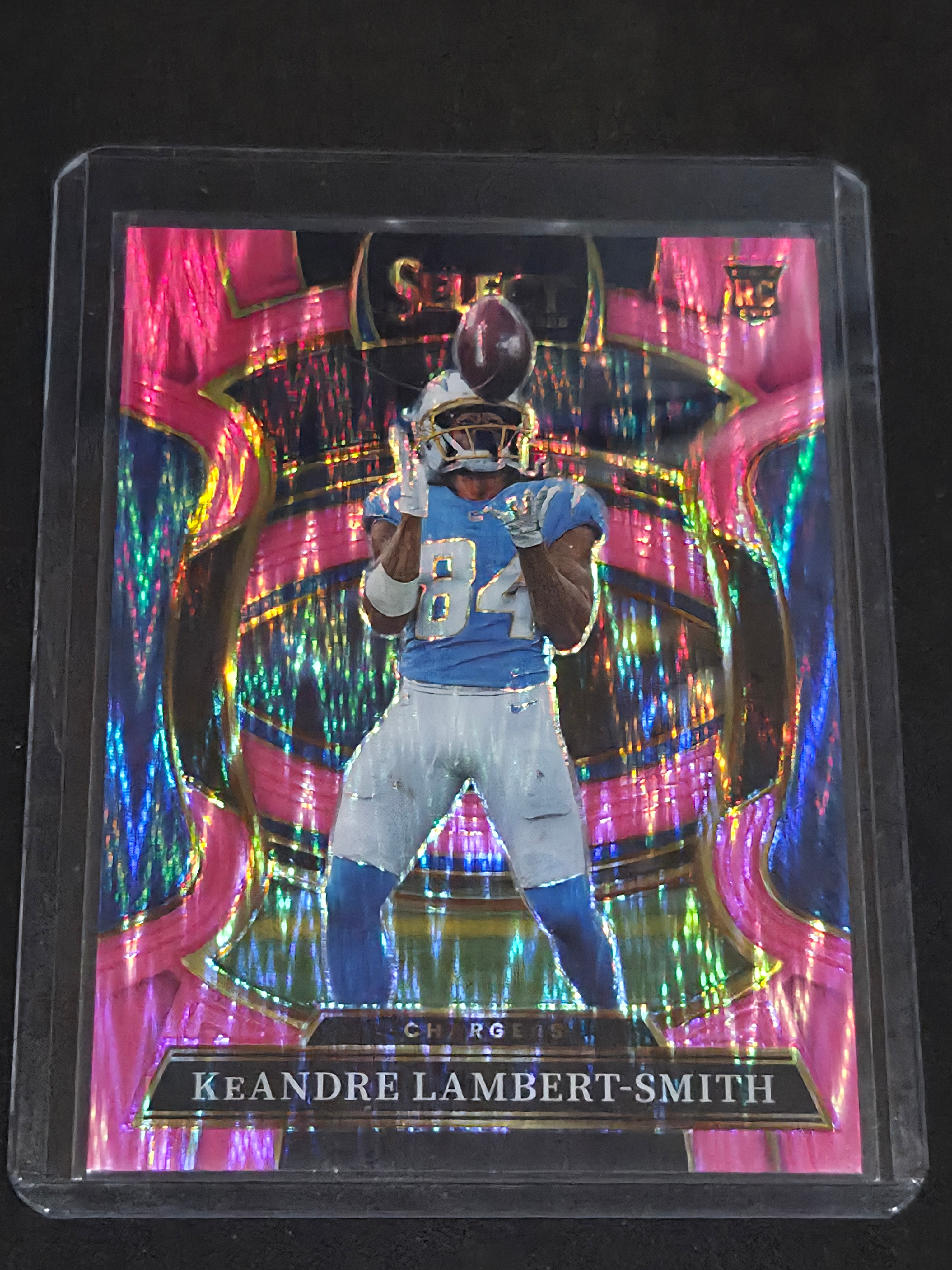 2025 Panini Select Football Pink Shock #3 KeAndre Lambert-Smith Los Angeles Chargers