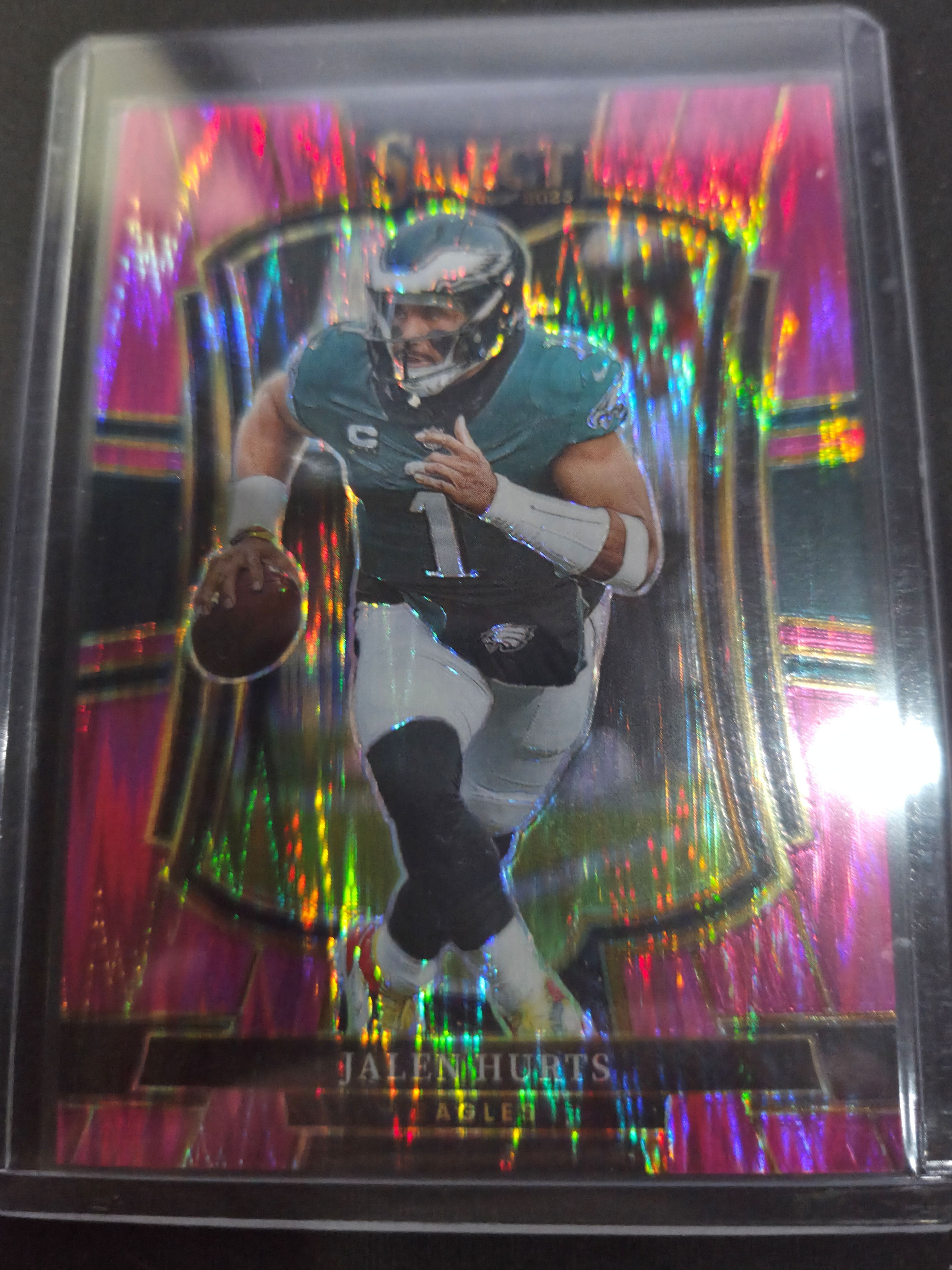 2025 Panini Select Football Pink Shock #190 Jalen Hurts Philadelphia Eagles