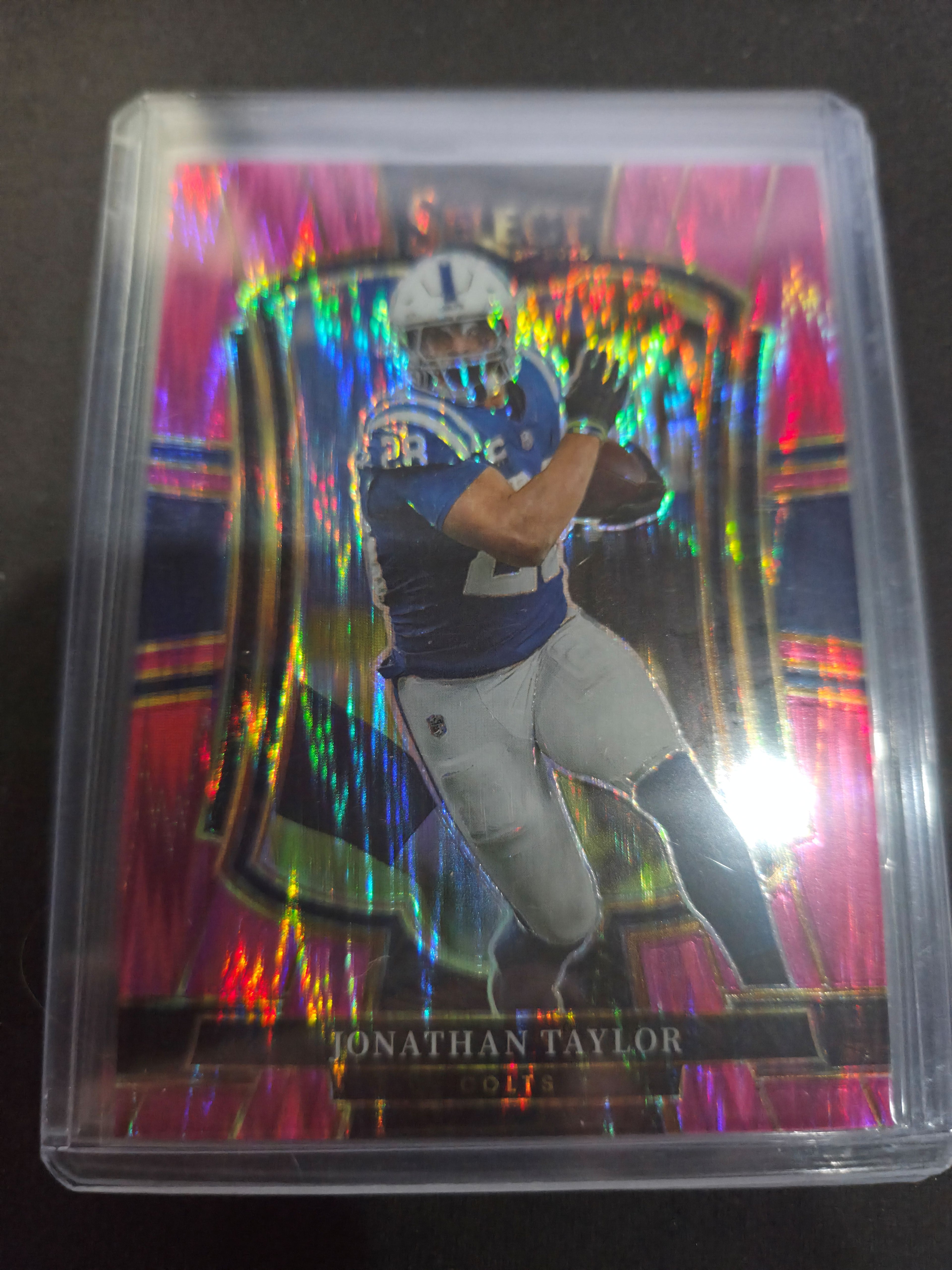 2025 Panini Select Football Pink Shock #132 Jonathan Taylor Indianapolis Colts