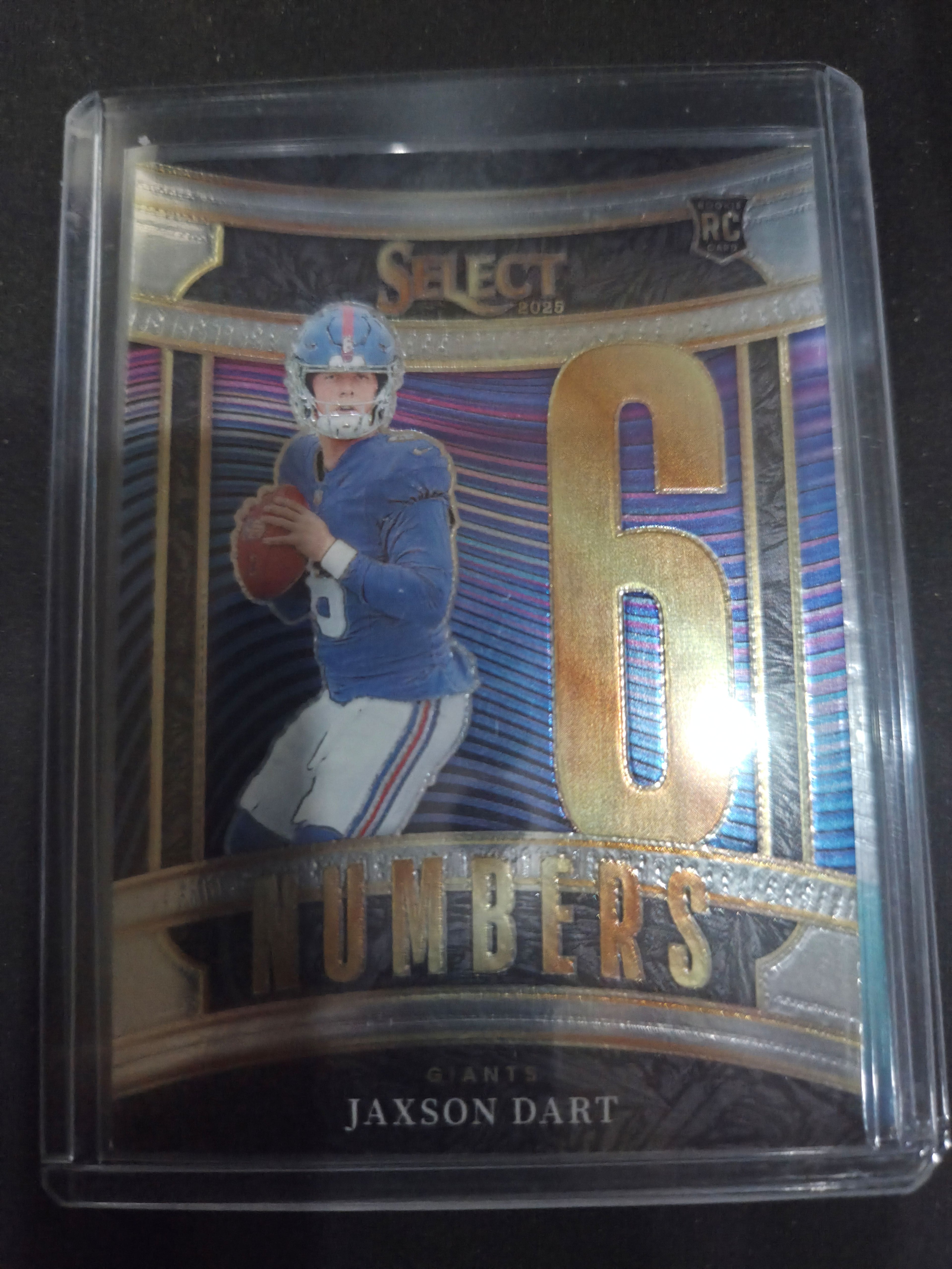 2025 Panini Select Jaxson Dart #16 New York Giants Numbers Insert