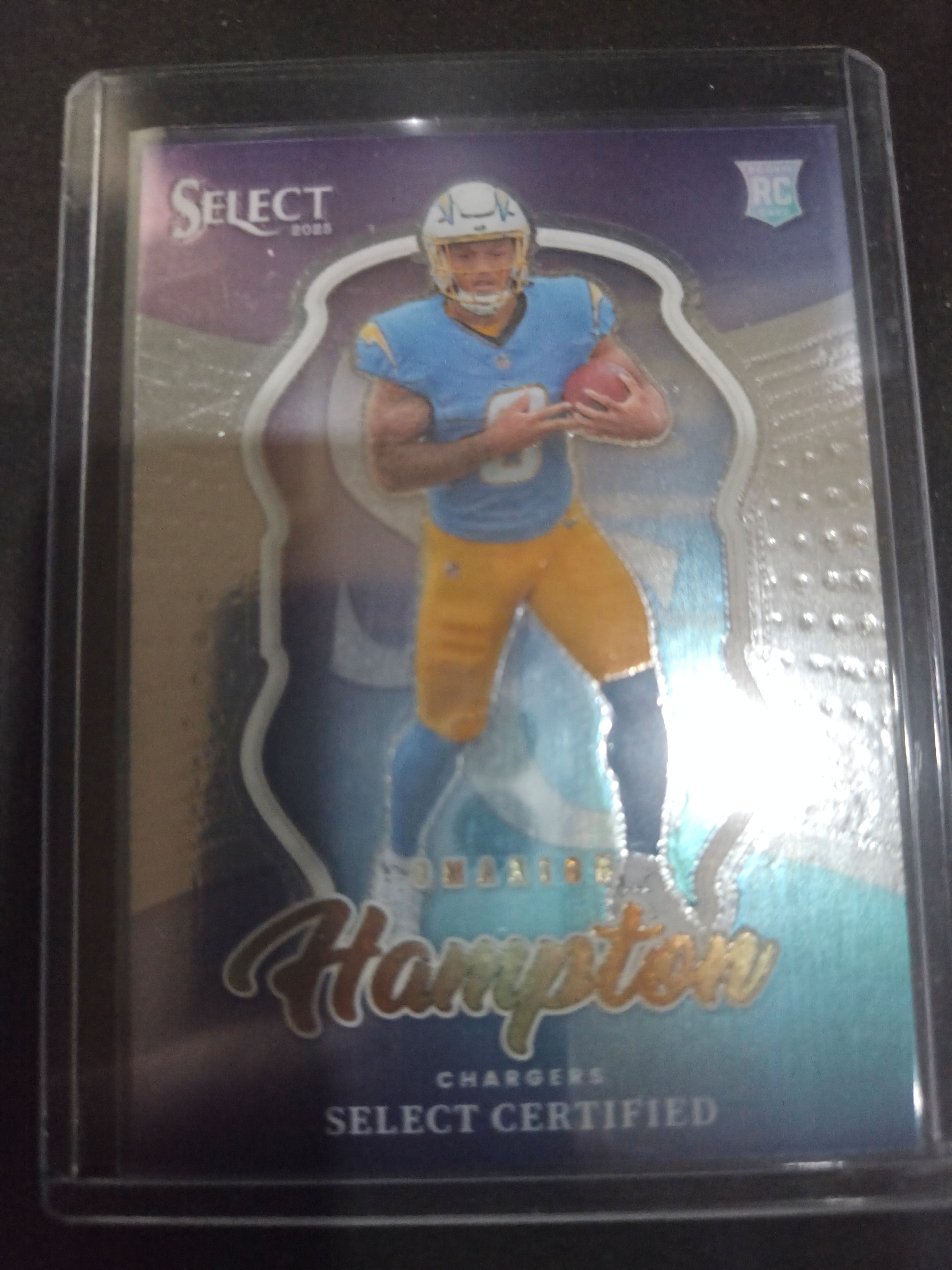 2025 Panini Select Omarion Hampton #16 Los Angeles Chargers Certified Insert