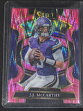 2025 Panini Select Football Pink Shock #63 J.J. McCarthy Minnesota Vikings