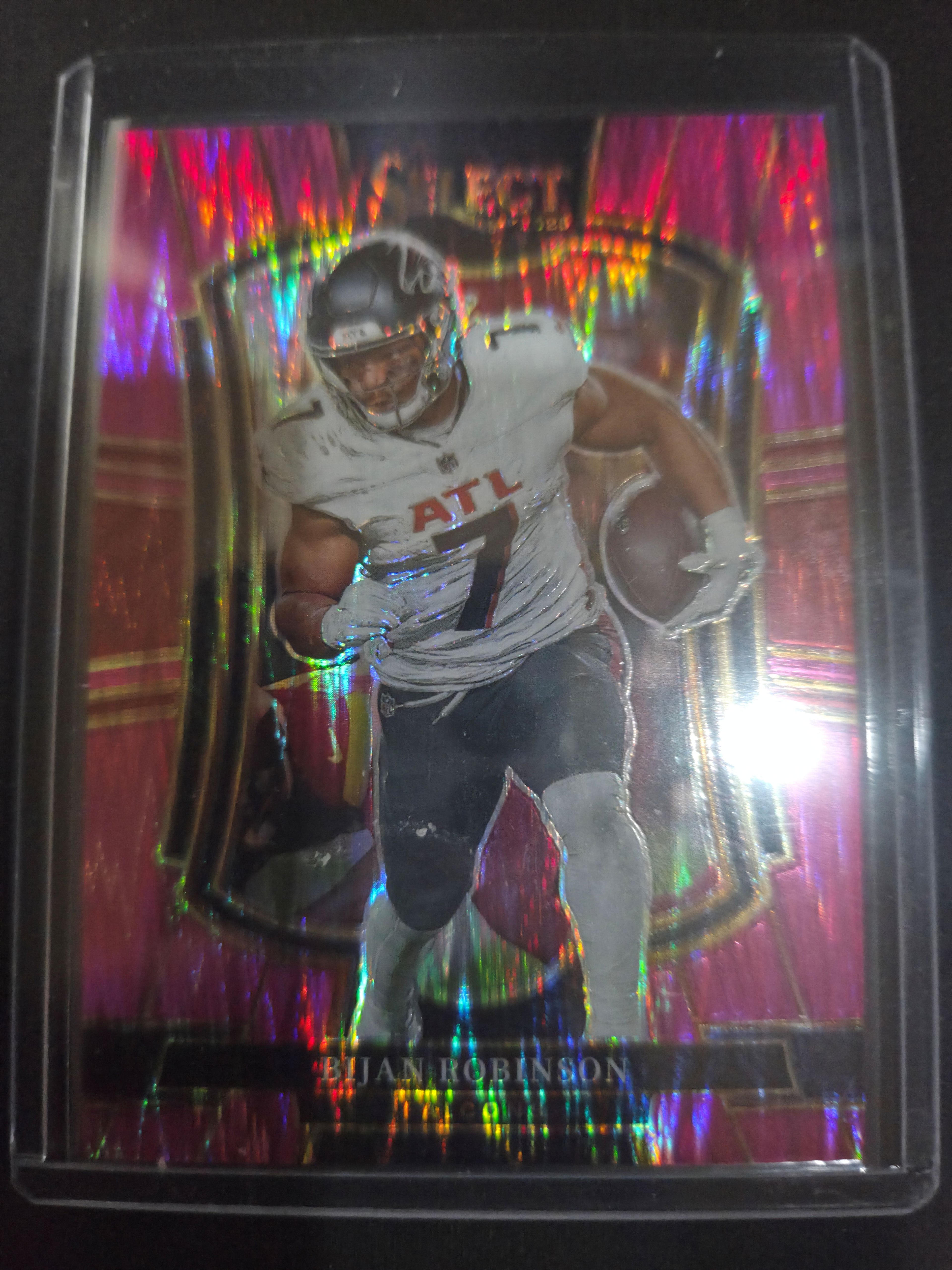2025 Panini Select Football Pink Shock #148 Bijan Robinson Atlanta Falcons