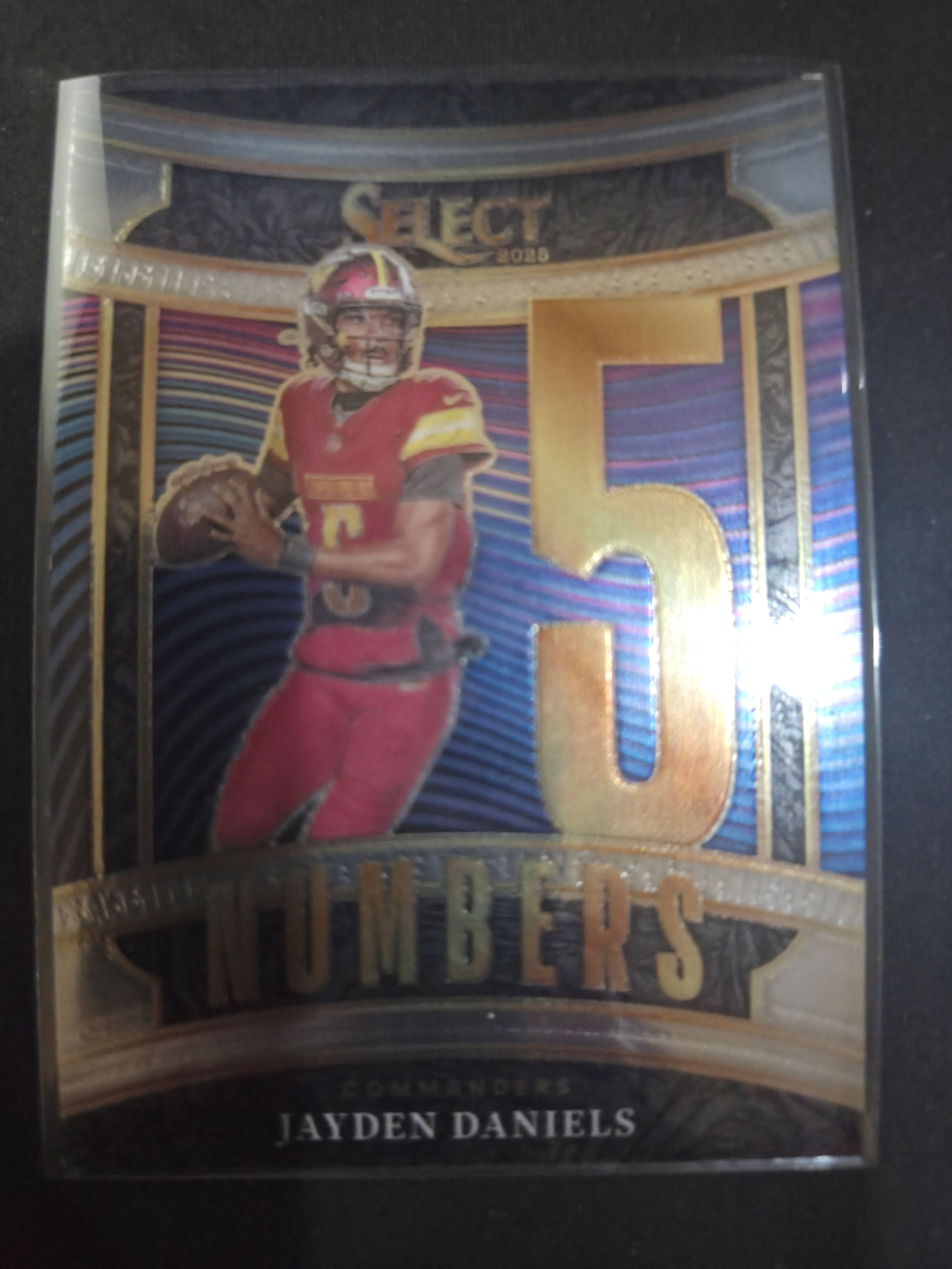 2025 Panini Select Jayden Daniels #22 Washington Commanders Numbers Insert