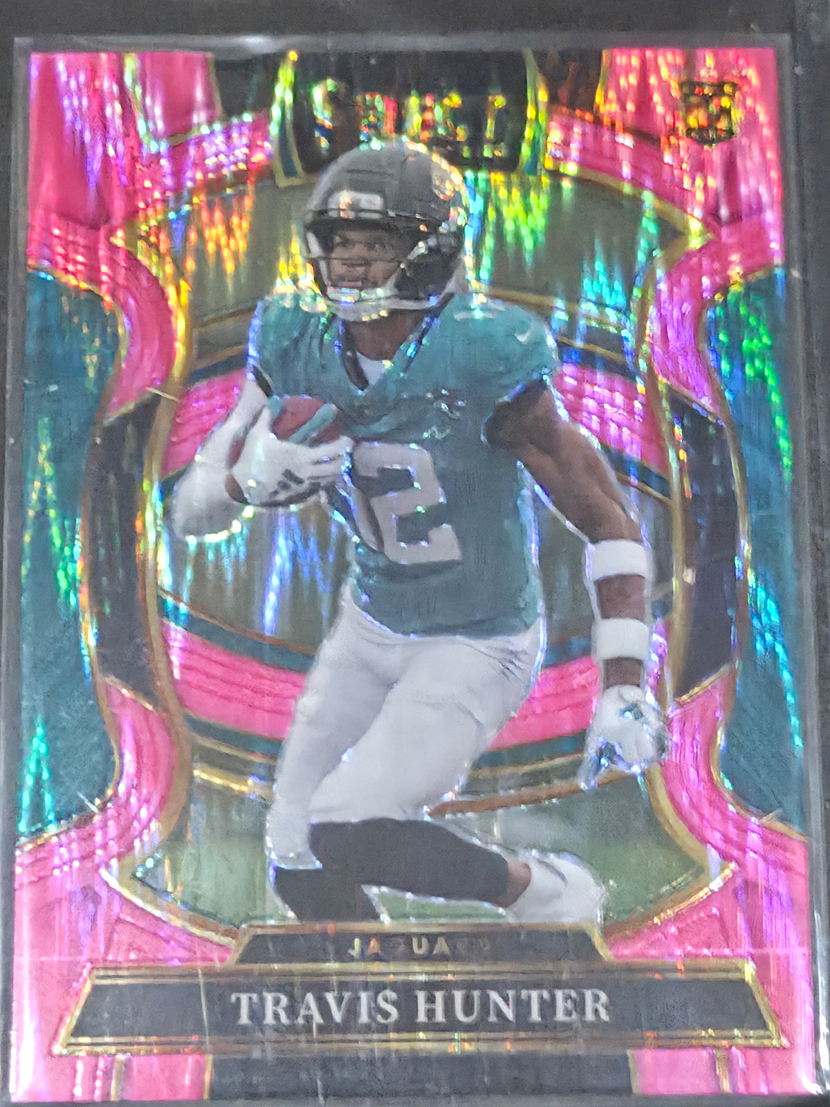 2025 Panini Select Football Pink Shock #28 Travis Hunter Jacksonville Jaguars