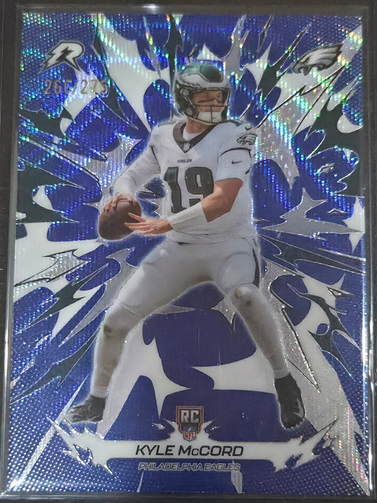 Kyle McCord Philadelphia Eagles 2026 Topps Resurgence RC Navy Surge /275 #175