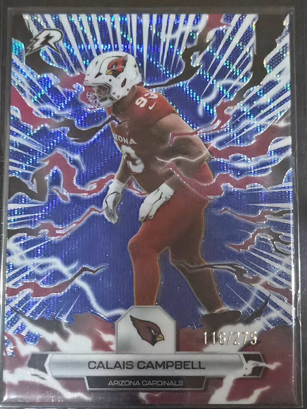 Calais Campbell Arizona Cardinals 2025 Topps Resurgence #3 SP Navy Surge /275