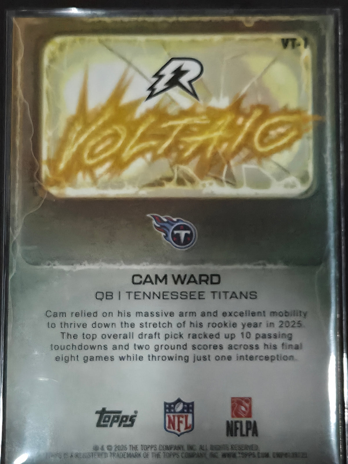 2025 Topps Resurgence Football Cam Ward Voltaic VT-1