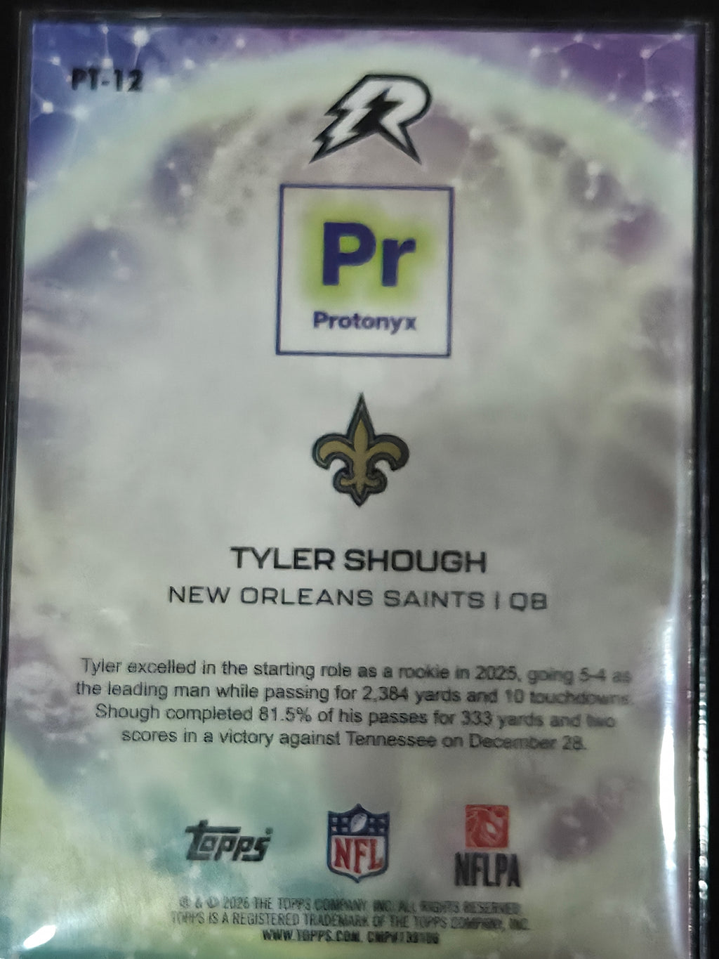 2025 Topps Resurgence Football Tyler Shough Protonyx PT-12