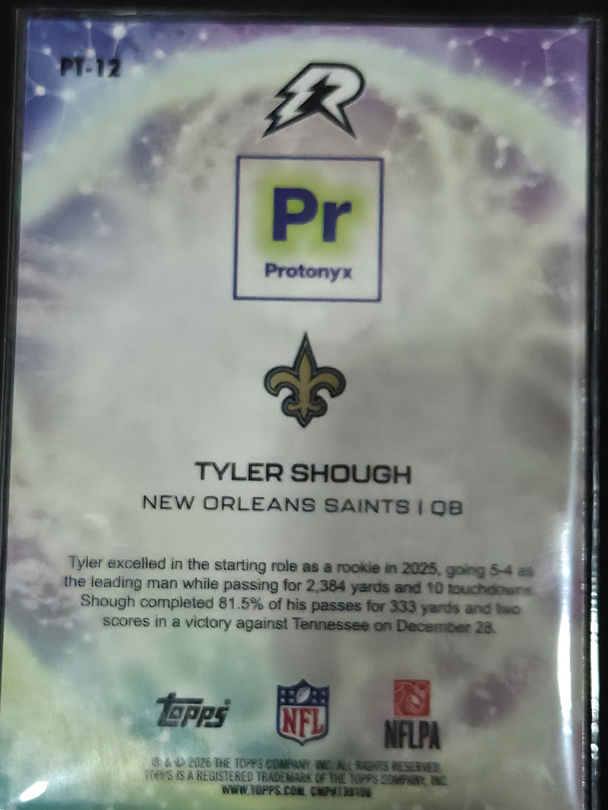 2025 Topps Resurgence Football Tyler Shough Protonyx PT-12