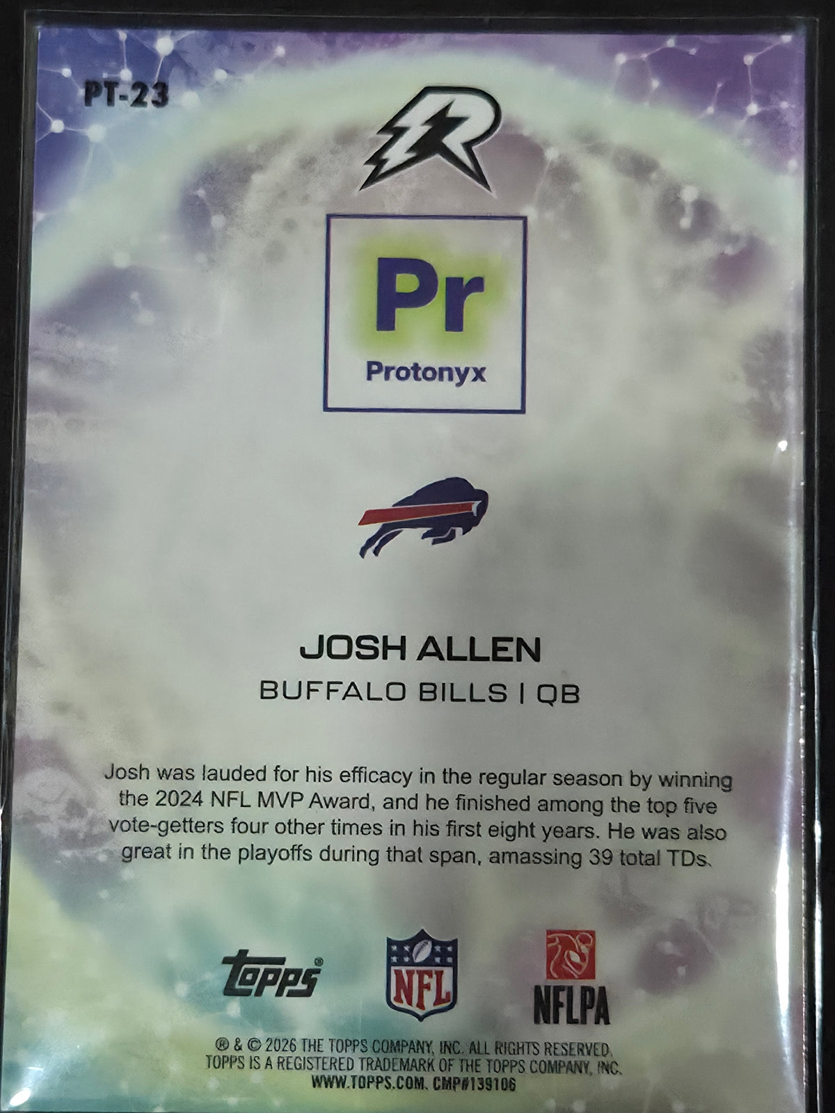 2025 Topps Resurgence Football Josh Allen Protonyx PT-23