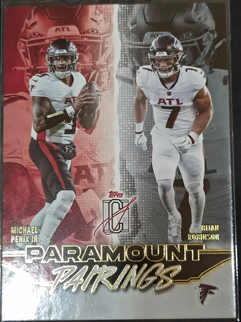 2025 Topps Signature #PP-17 Robinson/Penix Jr. Paramount Pairings