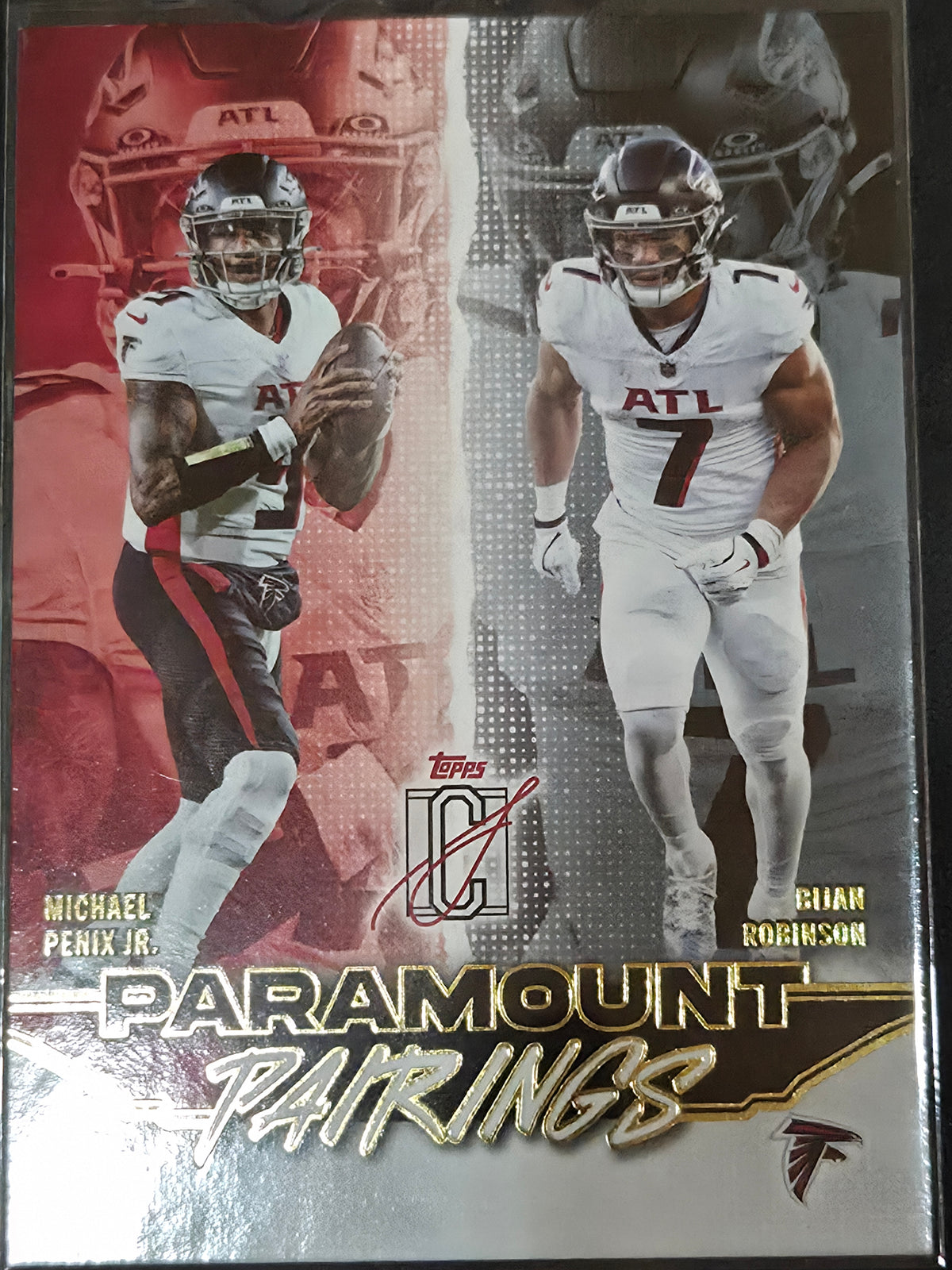 2025 Topps Signature #PP-17 Robinson/Penix Jr. Paramount Pairings
