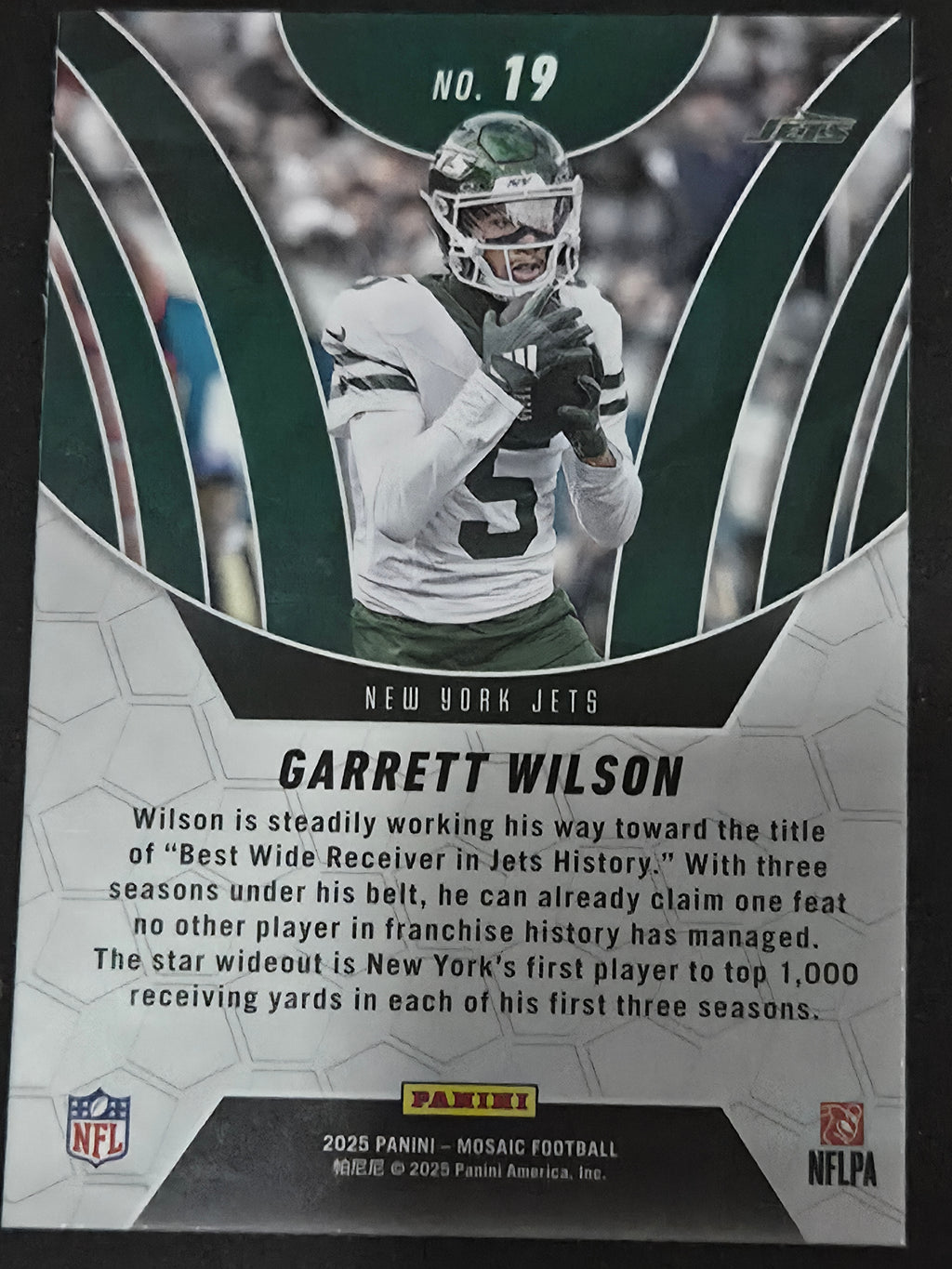 2025 Panini Mosaic #19 Garrett Wilson Elevate Mosaic