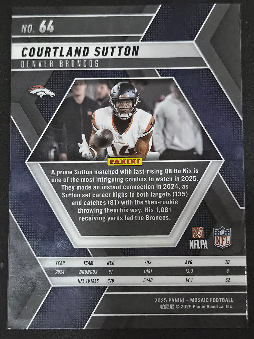 2025 Panini Mosaic #64 Courtland Sutton