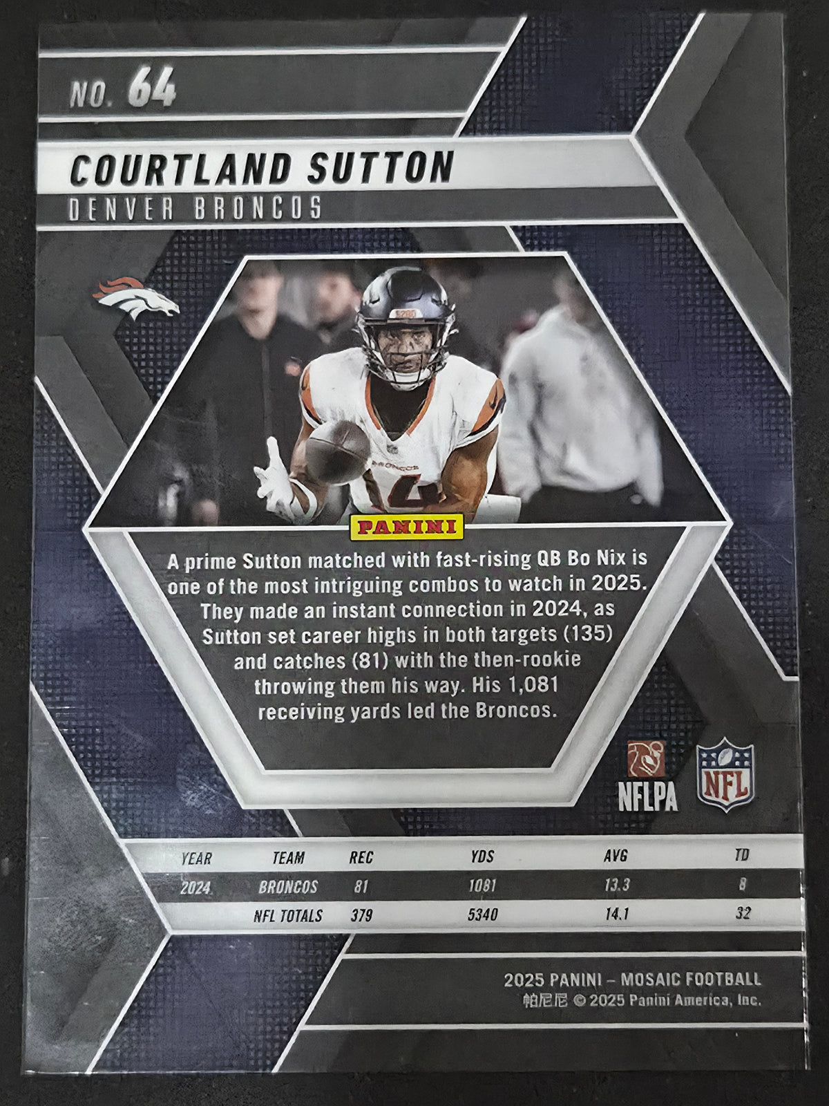 2025 Panini Mosaic #64 Courtland Sutton