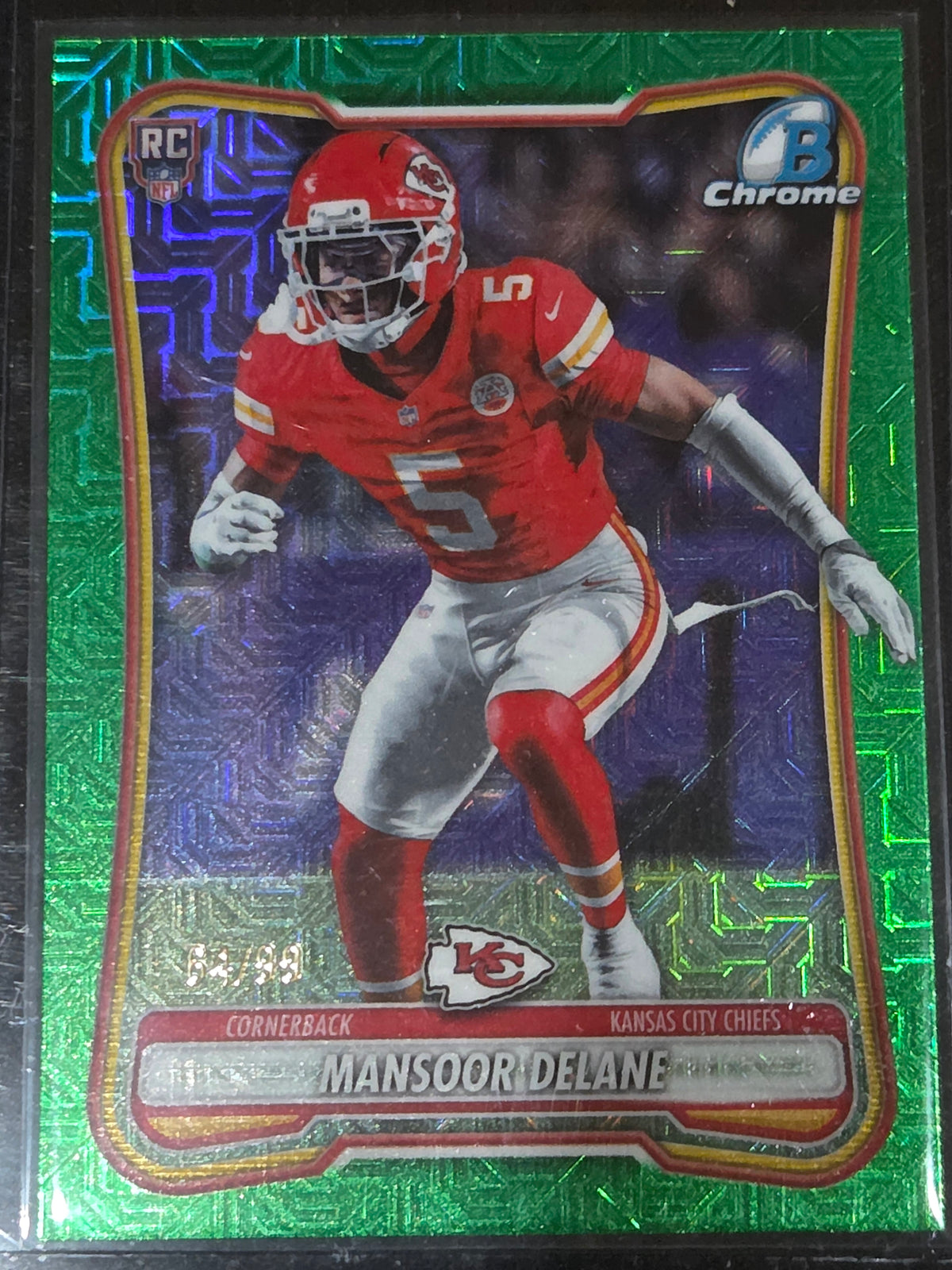 2026 Bowman #BCV-189 Mansoor Delane Chrome Mojo Green /99