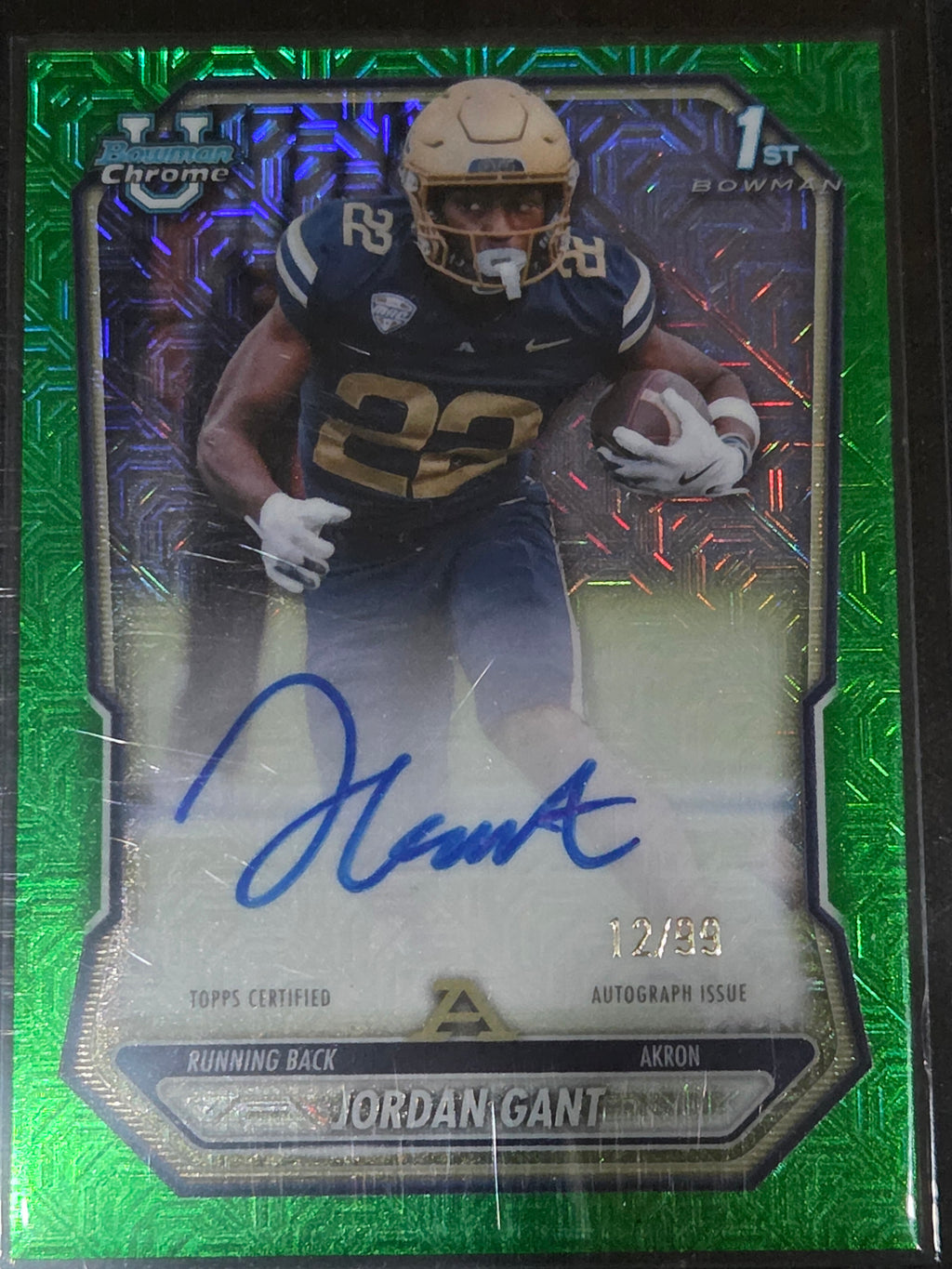 2026 Bowman #BCPA-JG Jordan Gant Chrome Autographs Green Mojo Refractor /99