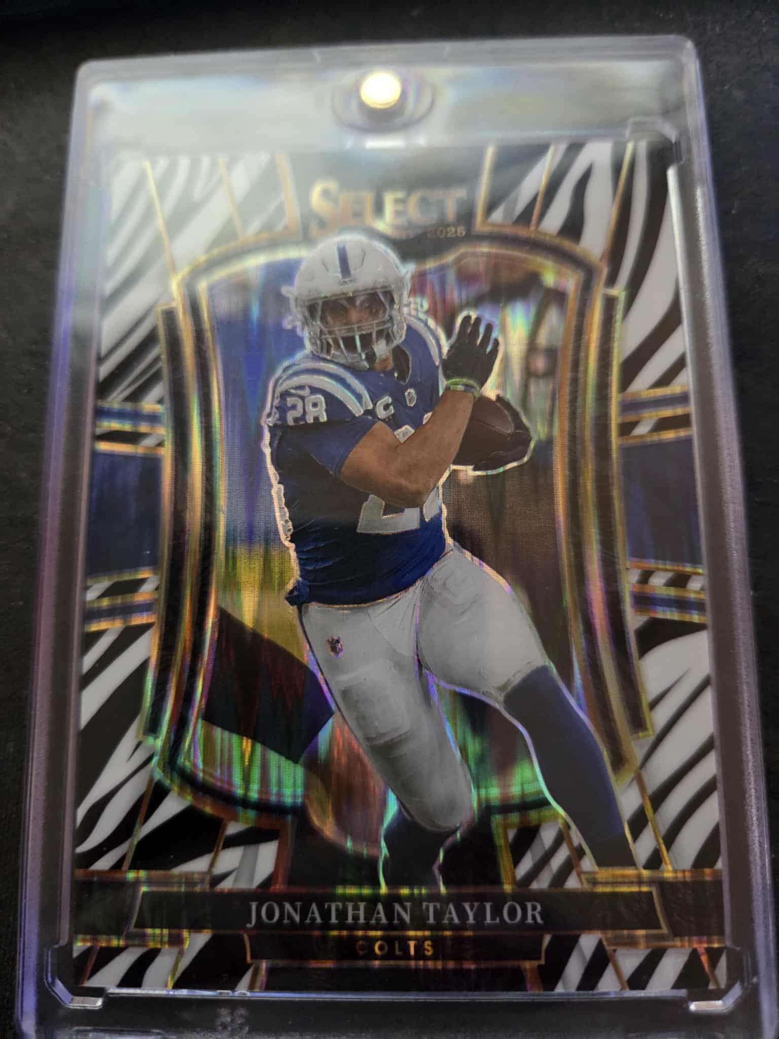 2025 Panini Select Zebra Prizm #132 Jonathan Taylor NMT-MT