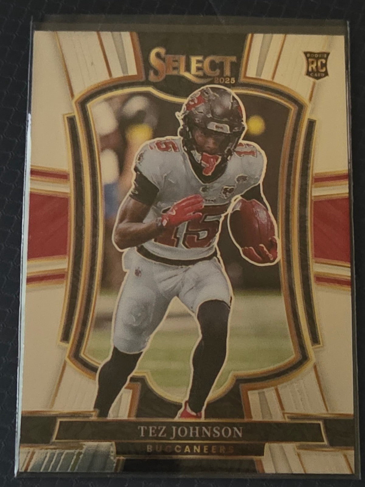 2025 Panini Select Tez Johnson #138 Tampa Bay Buccaneers Premier Level